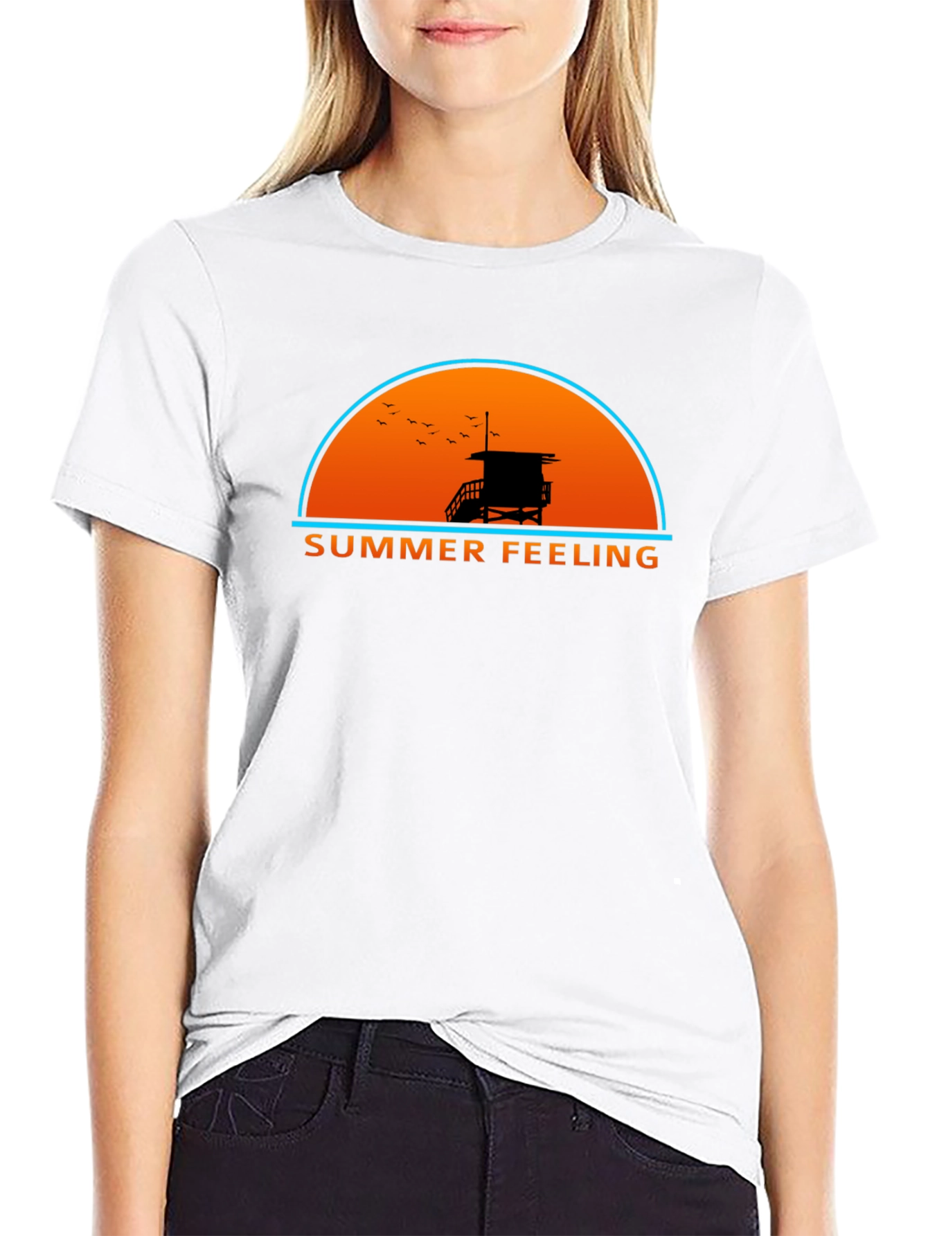 Summer Feeling Graphic T-Shirt - Beach Vibes Tee