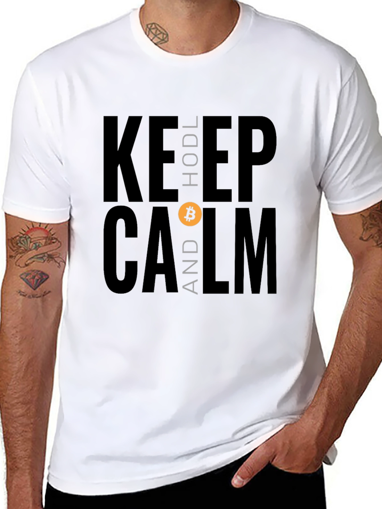Keep HODL and Calm Bitcoin T-Shirt