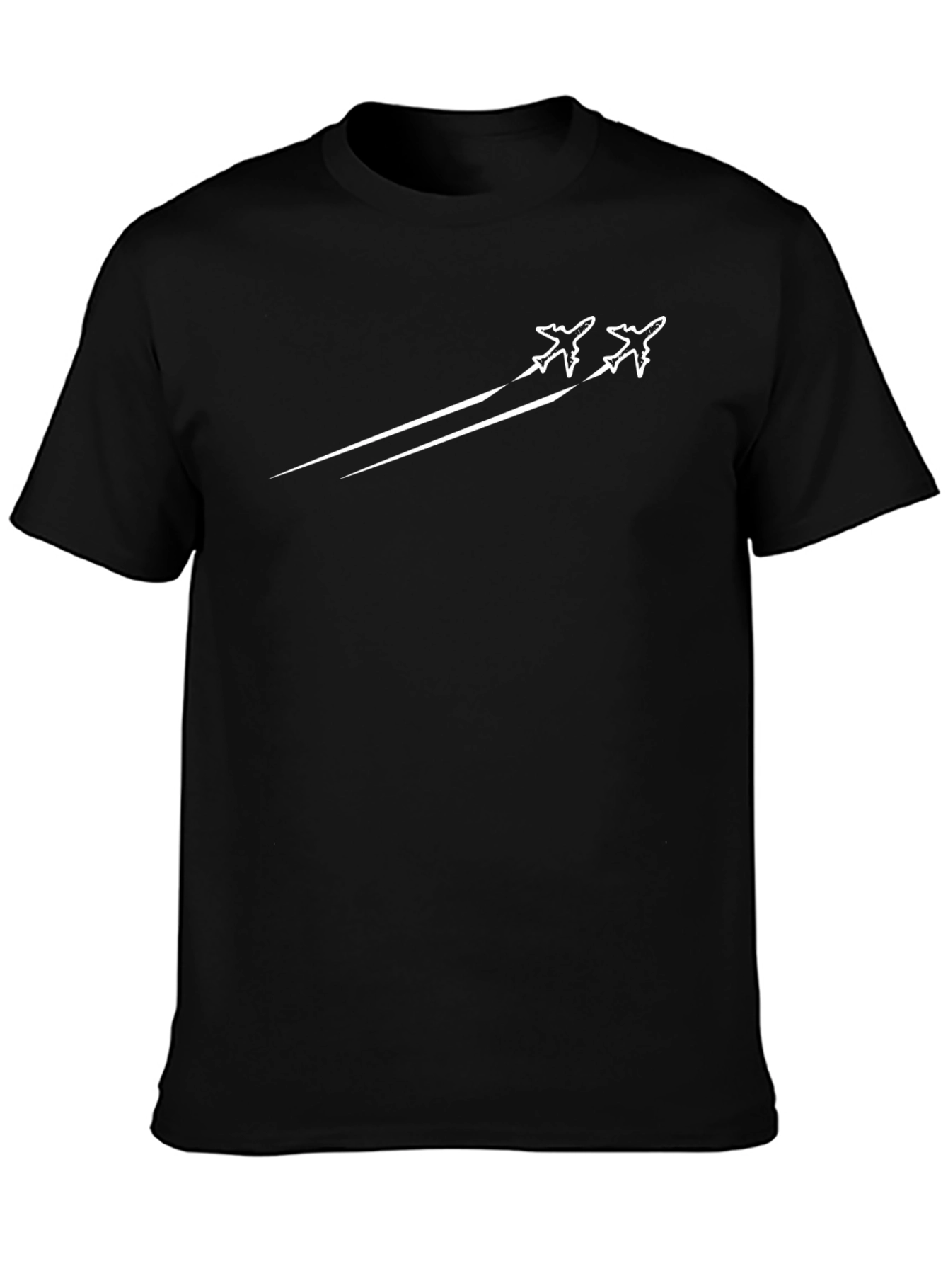 Jet Fighter Tee - Sleek Black Graphic T-Shirt
