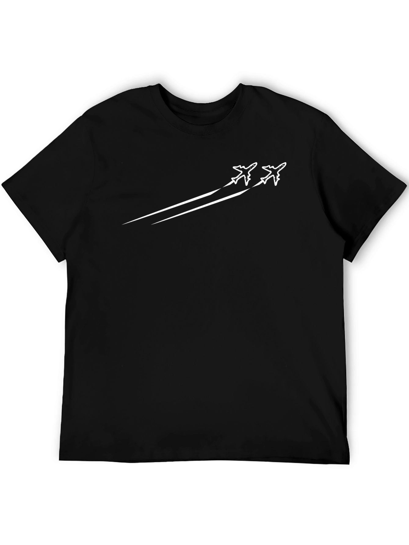 Jet Fighter Tee - Sleek Black Graphic T-Shirt