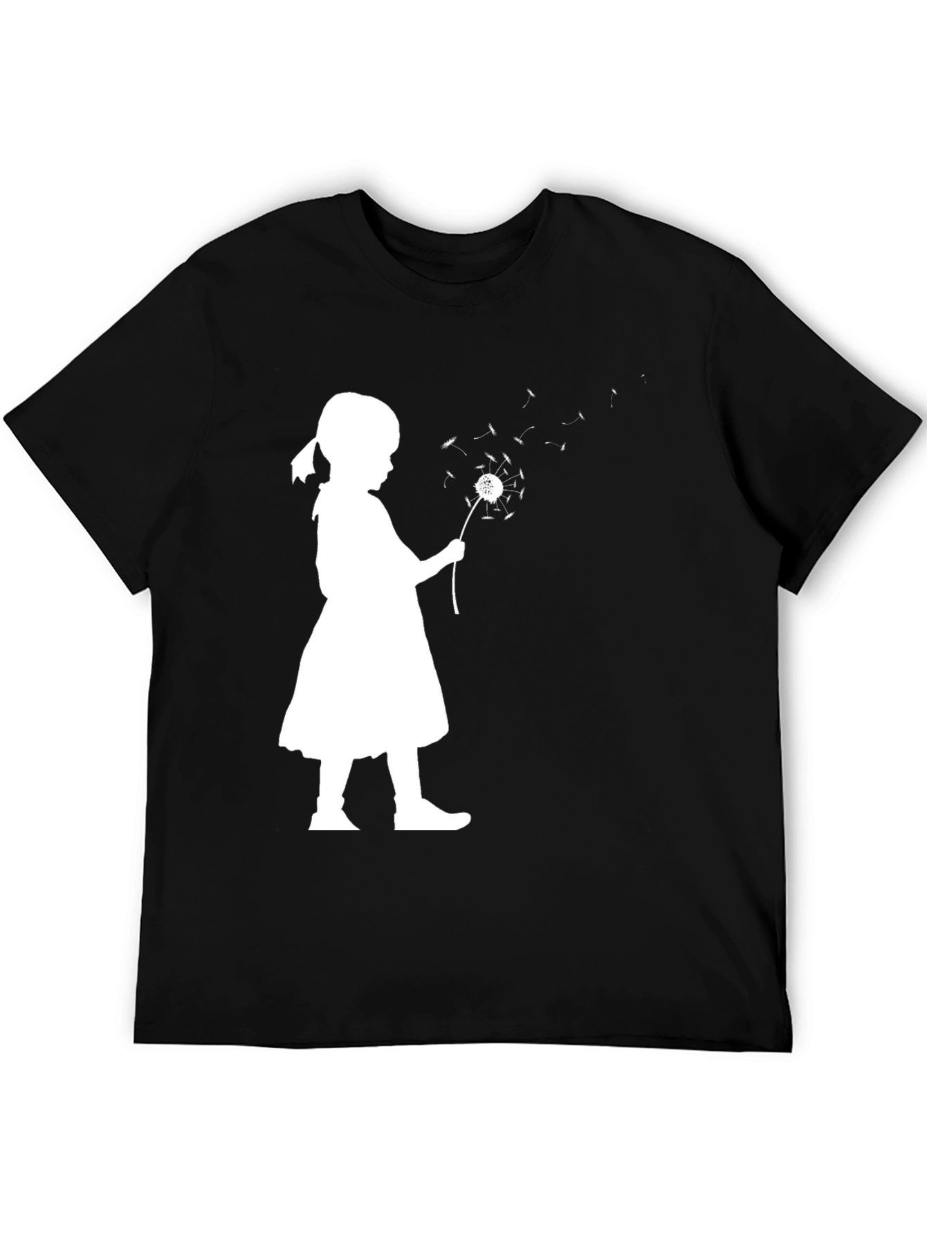 Girl Blowing Dandelion T-Shirt - Stylish Casual Wear