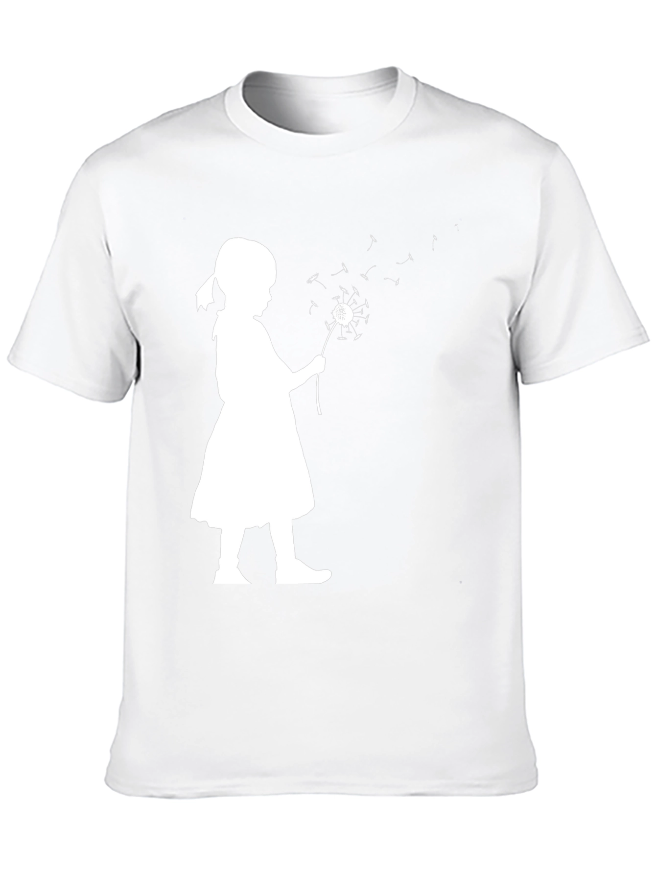 Girl Blowing Dandelion T-Shirt - Stylish Casual Wear
