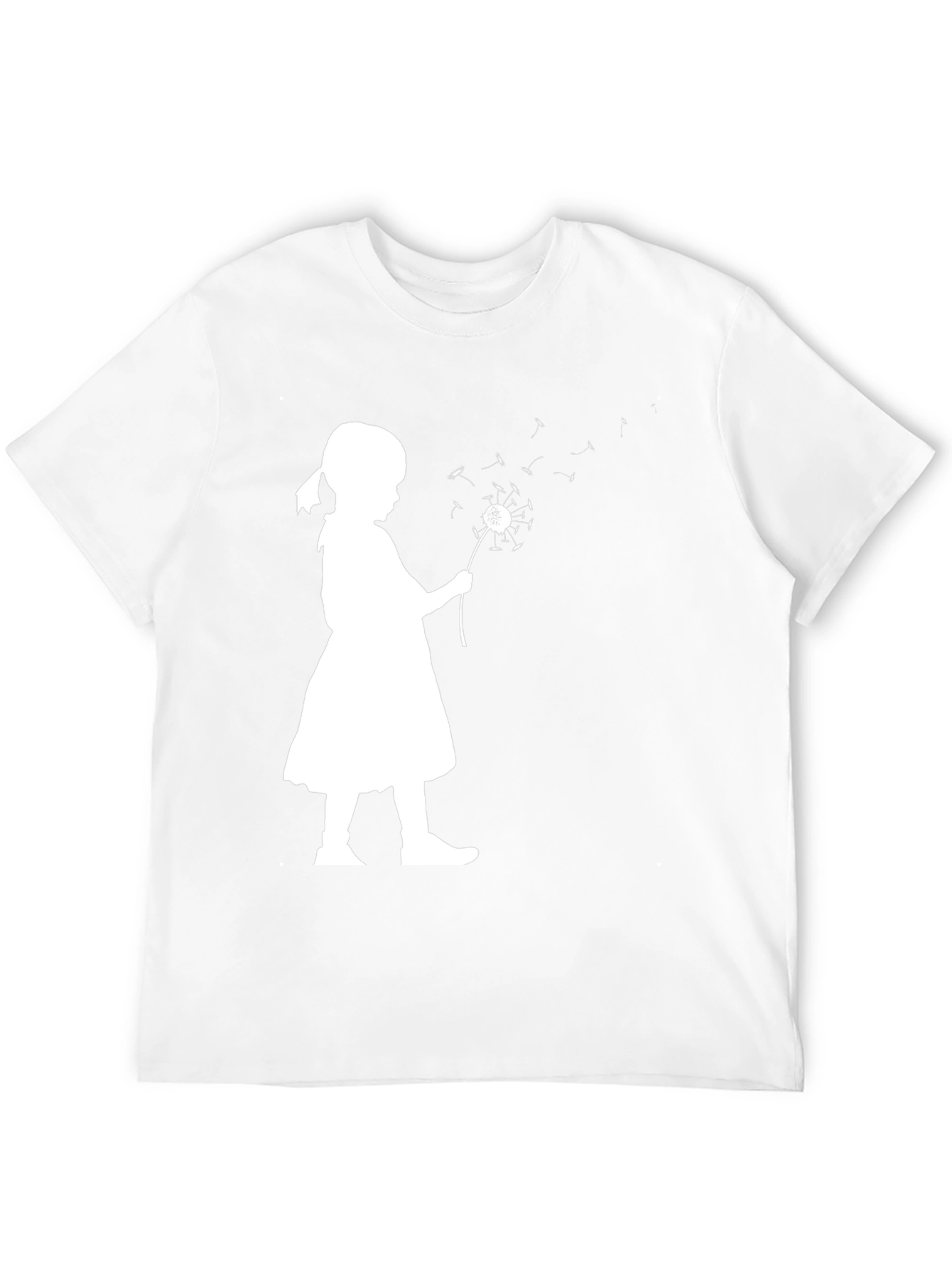 Girl Blowing Dandelion T-Shirt - Stylish Casual Wear