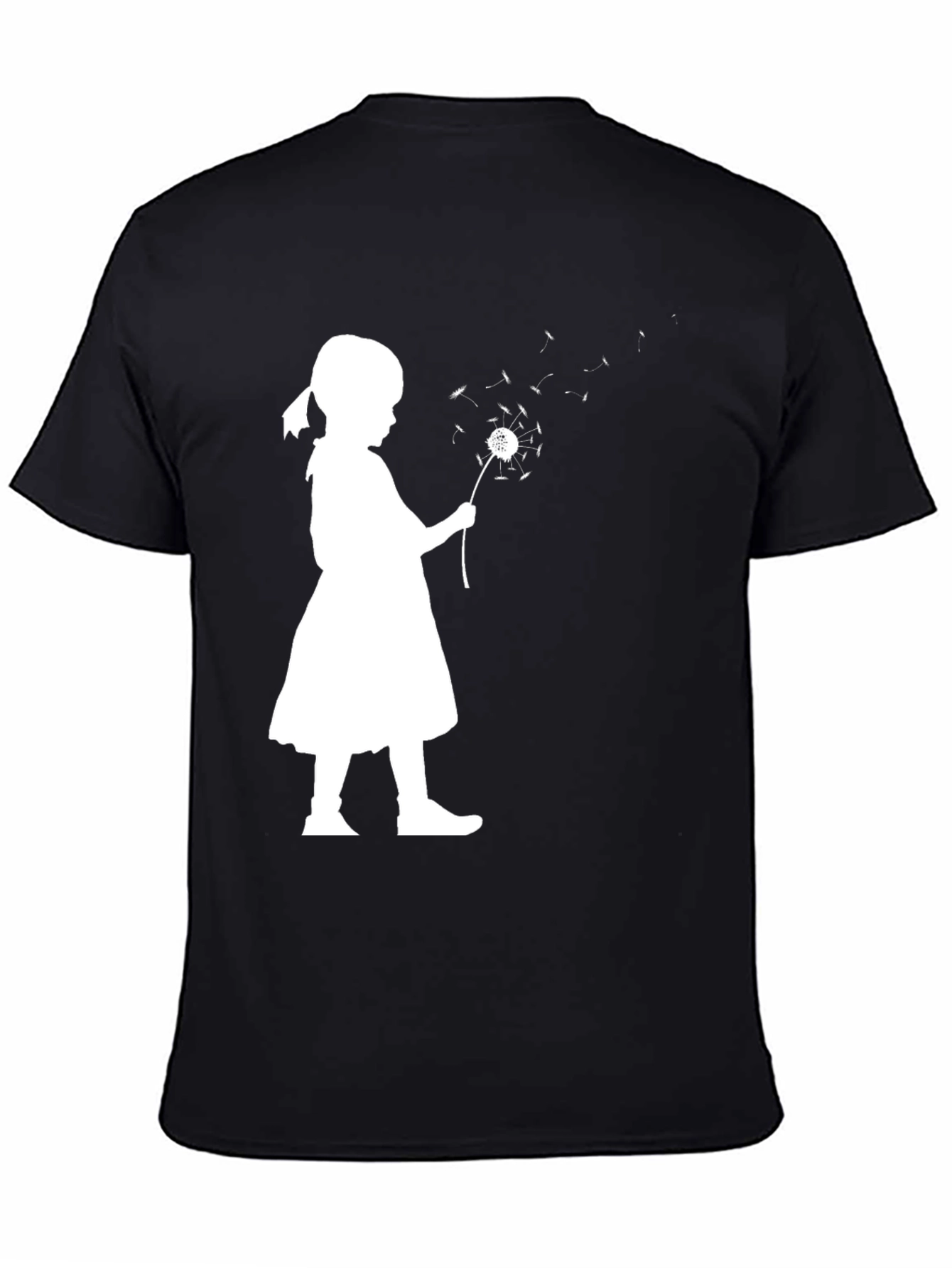 Girl Blowing Dandelion T-Shirt - Stylish Casual Wear