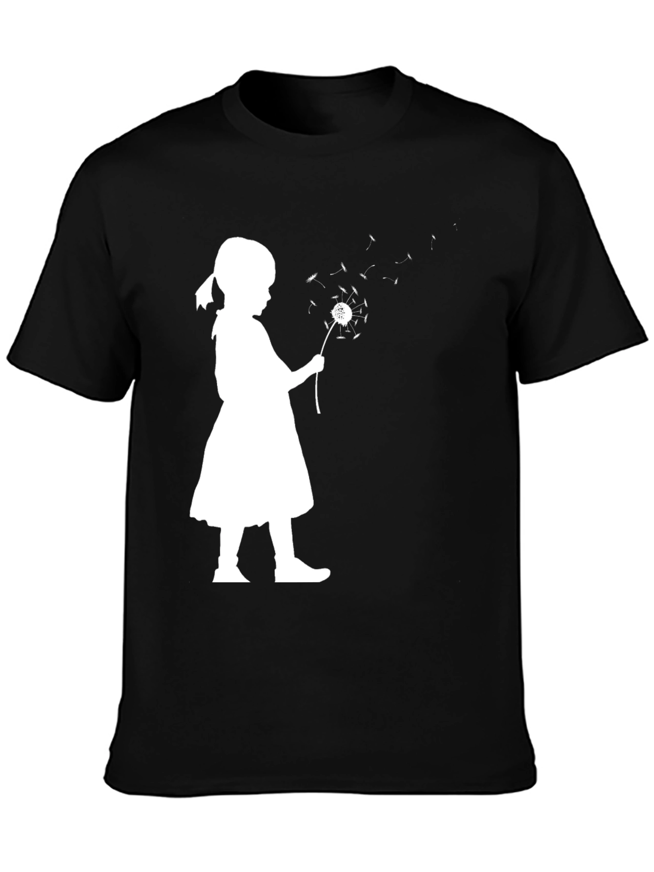 Girl Blowing Dandelion T-Shirt - Stylish Casual Wear