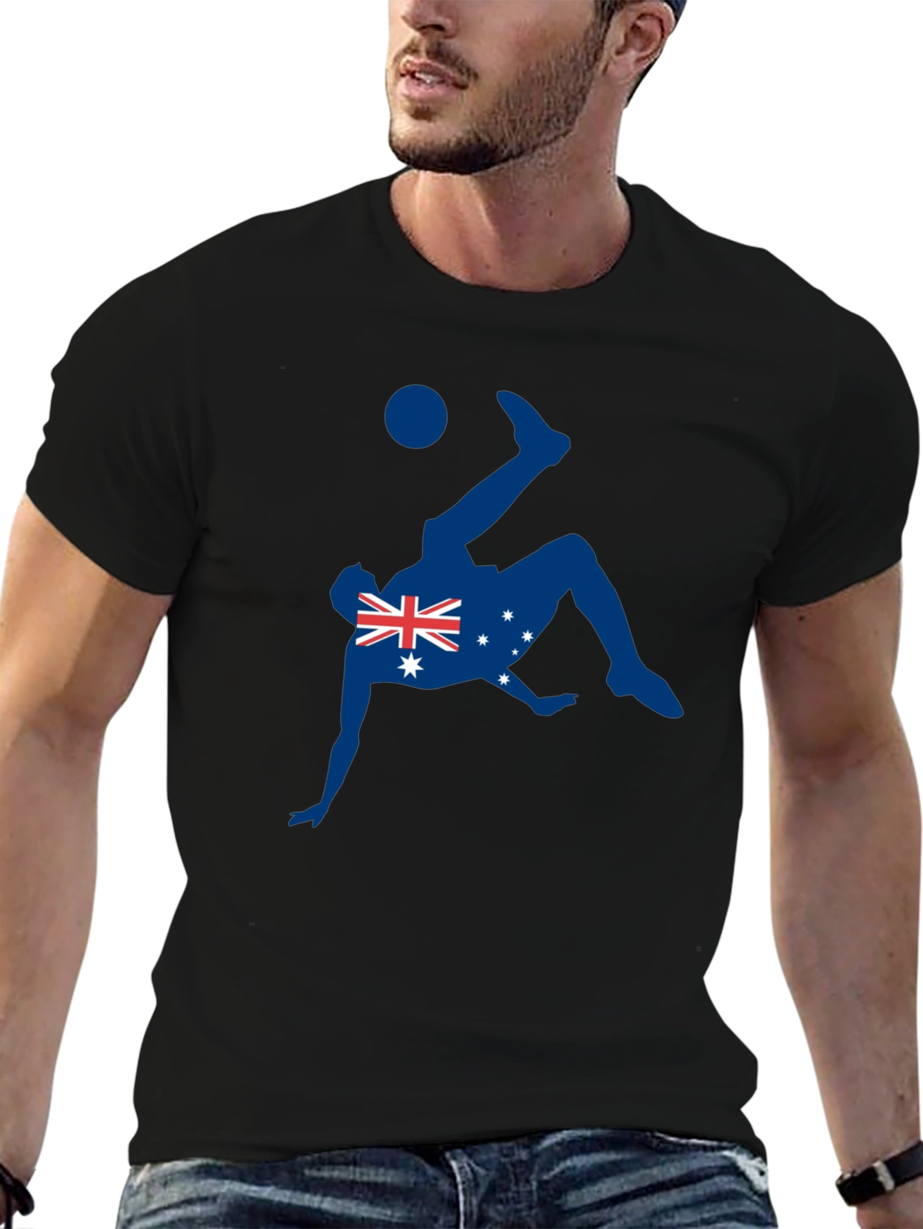 Australia Soccer Flag Graphic T-Shirt