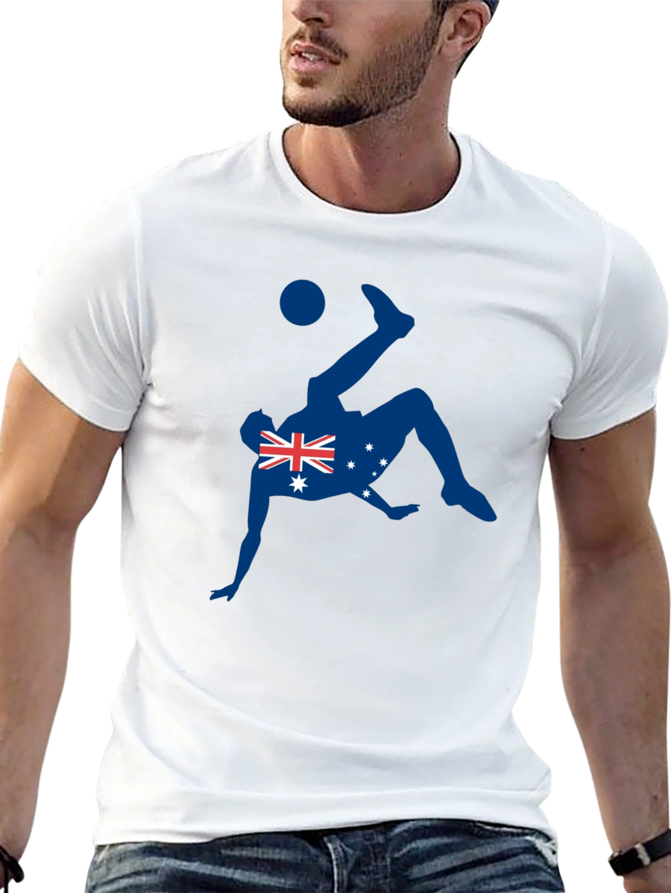 Australia Soccer Flag Graphic T-Shirt