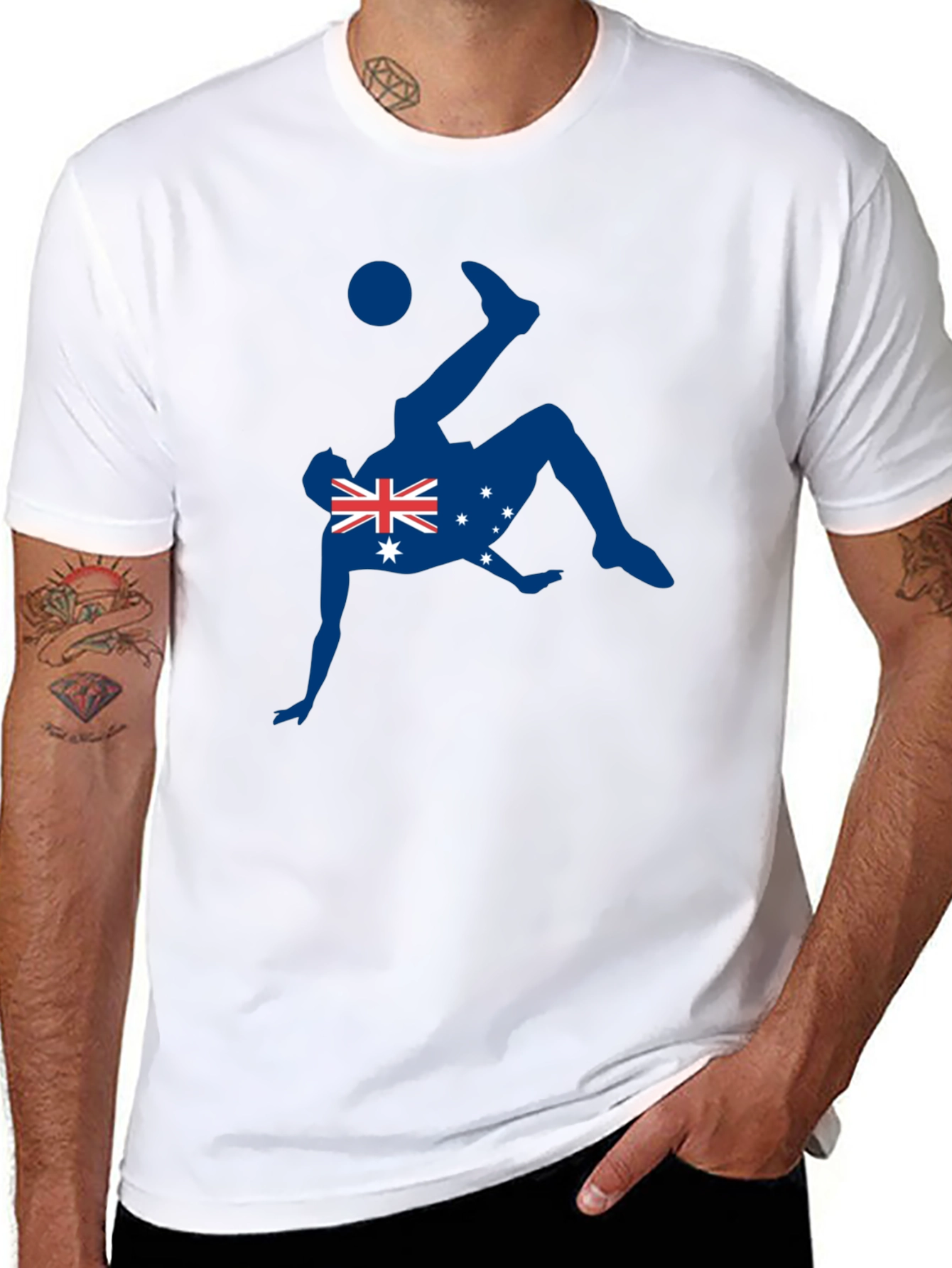 Australia Soccer Flag Graphic T-Shirt