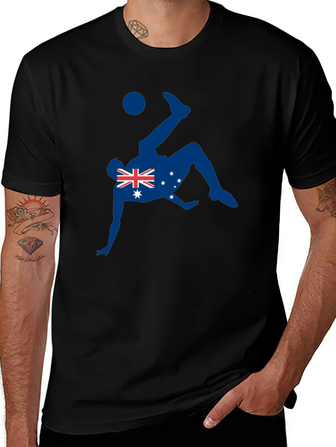 Australia Soccer Flag Graphic T-Shirt