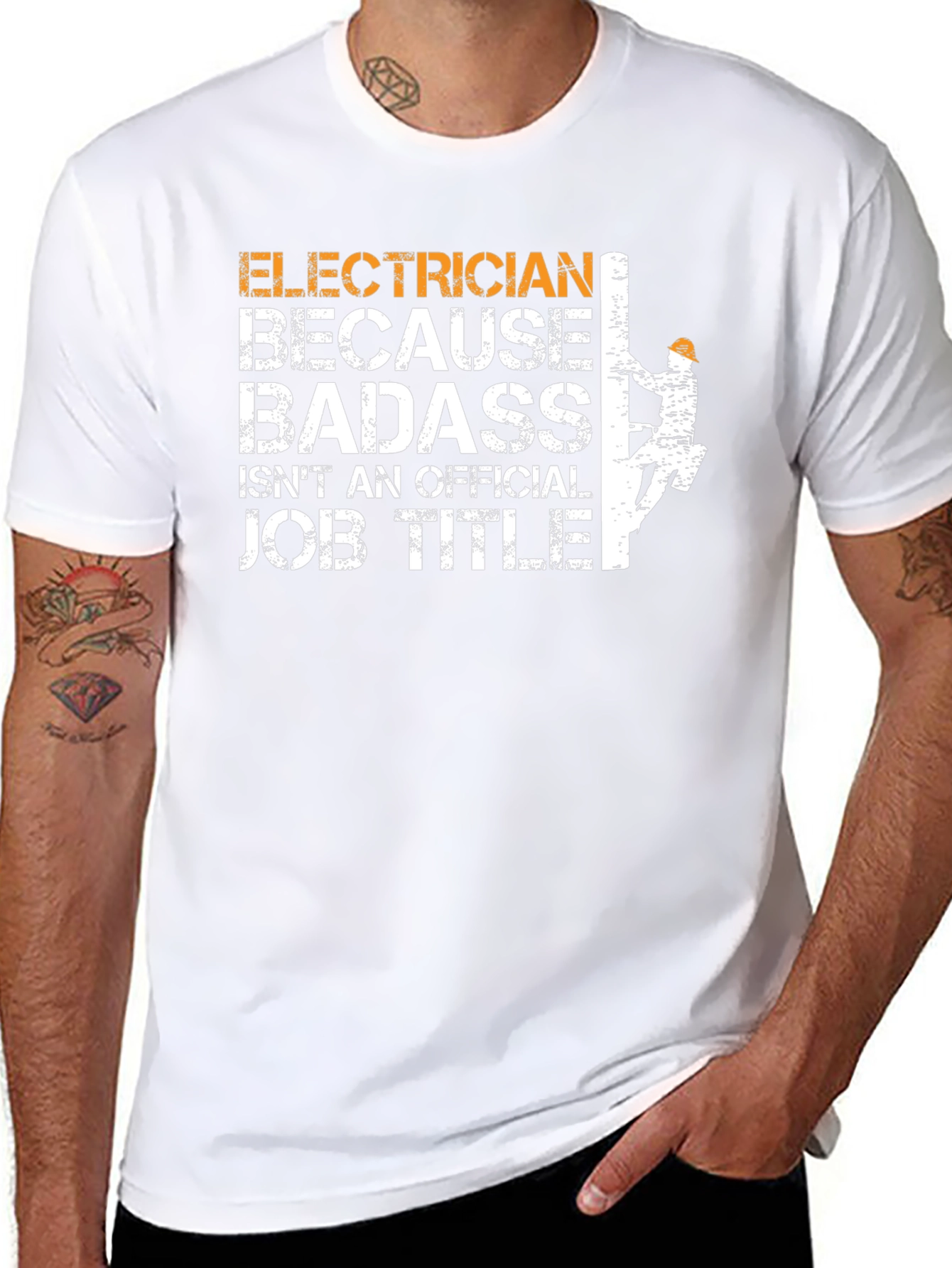 Electrician Badass Job Title T-Shirt