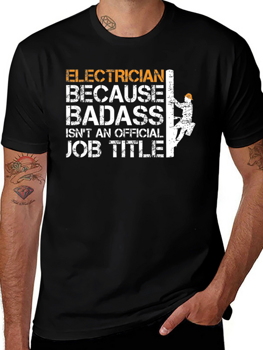 Electrician Badass Job Title T-Shirt