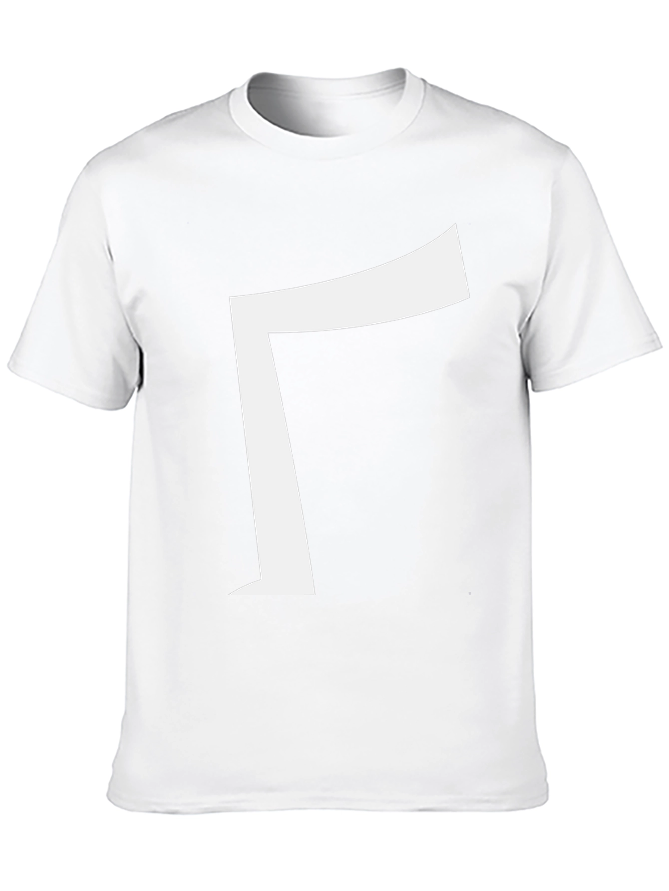 Modern Black Tee with Bold White Gamma Symbol