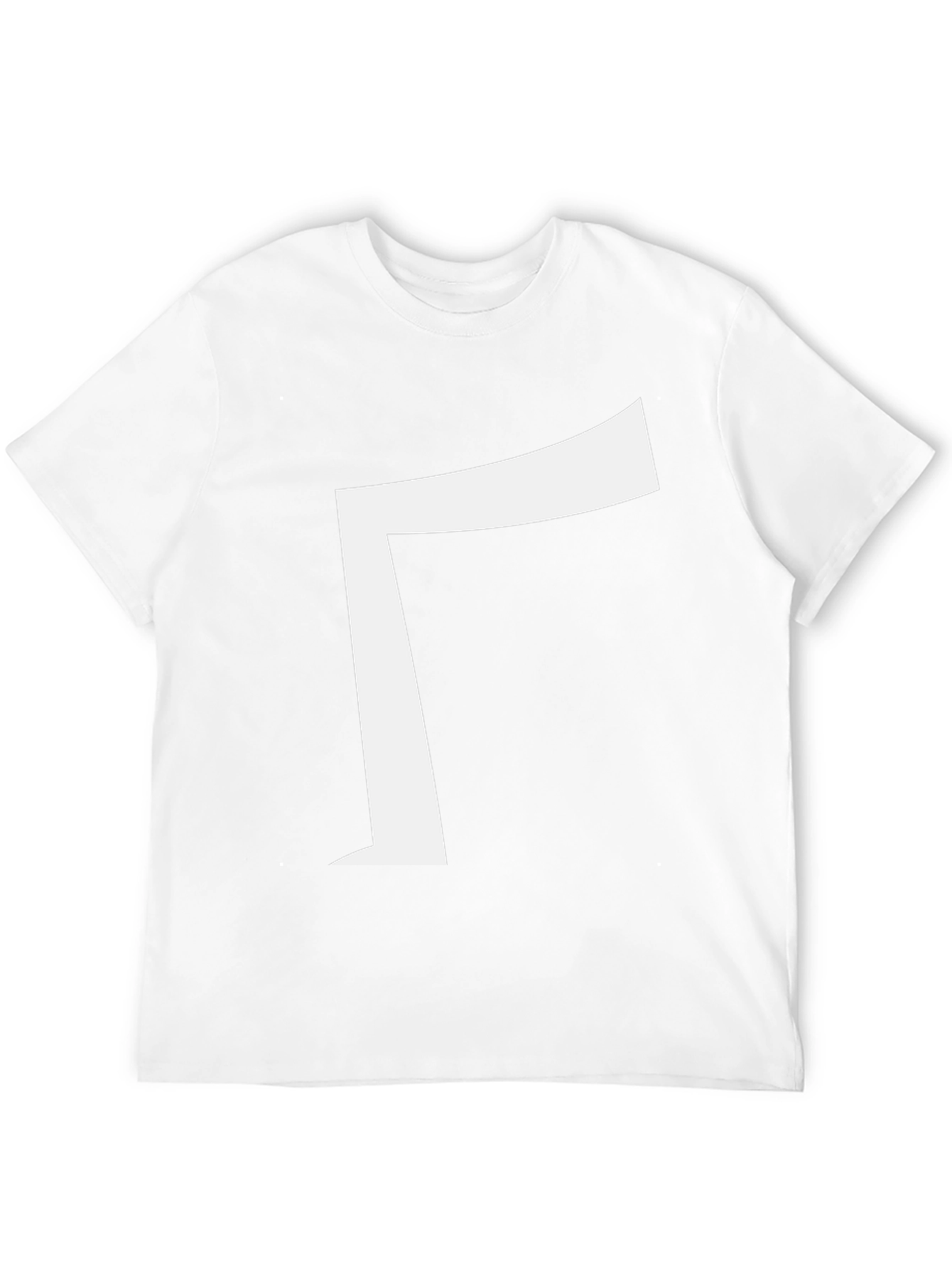 Modern Black Tee with Bold White Gamma Symbol