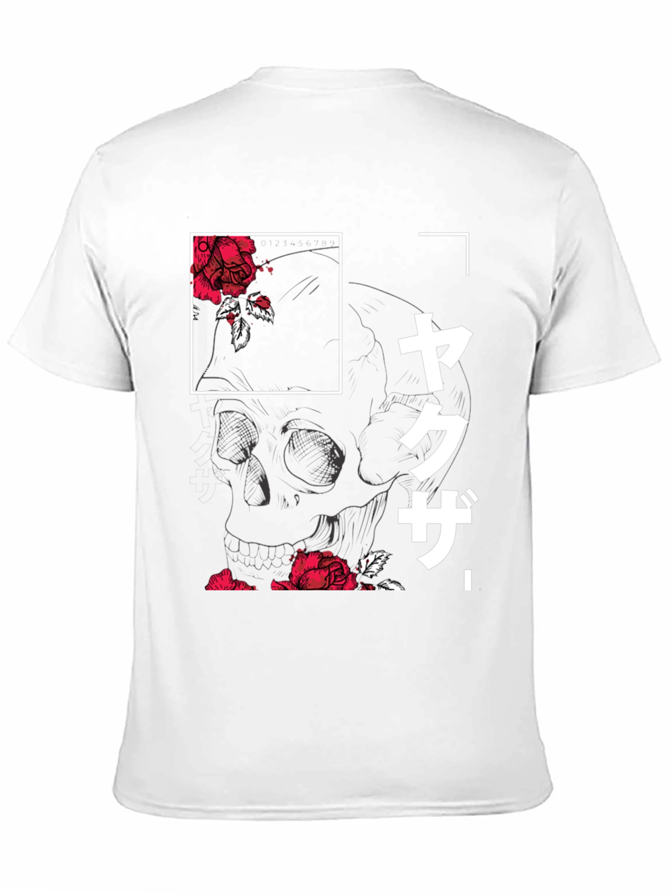 Yakuza Skull & Roses Graphic T-Shirt