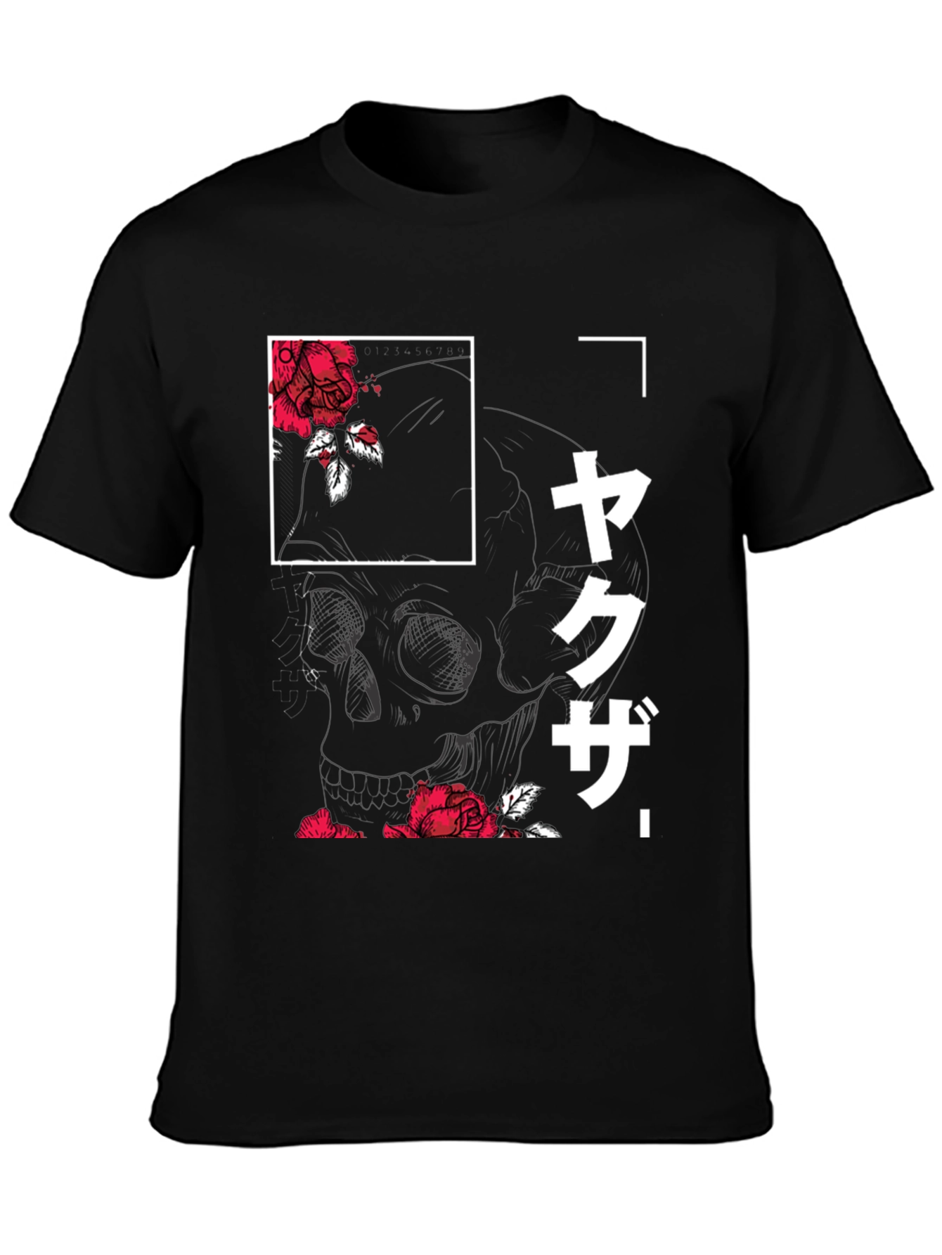 Yakuza Skull & Roses Graphic T-Shirt
