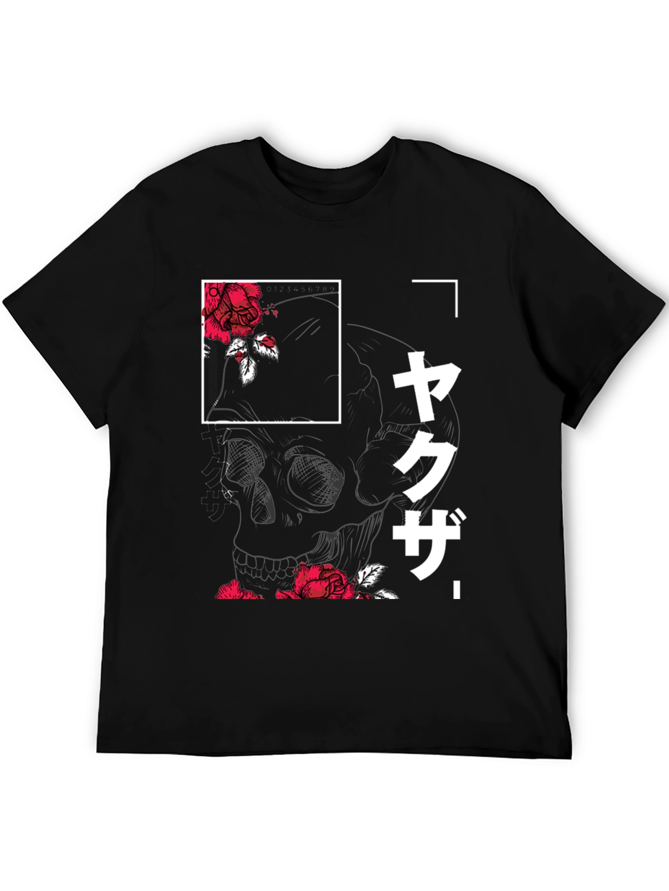 Yakuza Skull & Roses Graphic T-Shirt