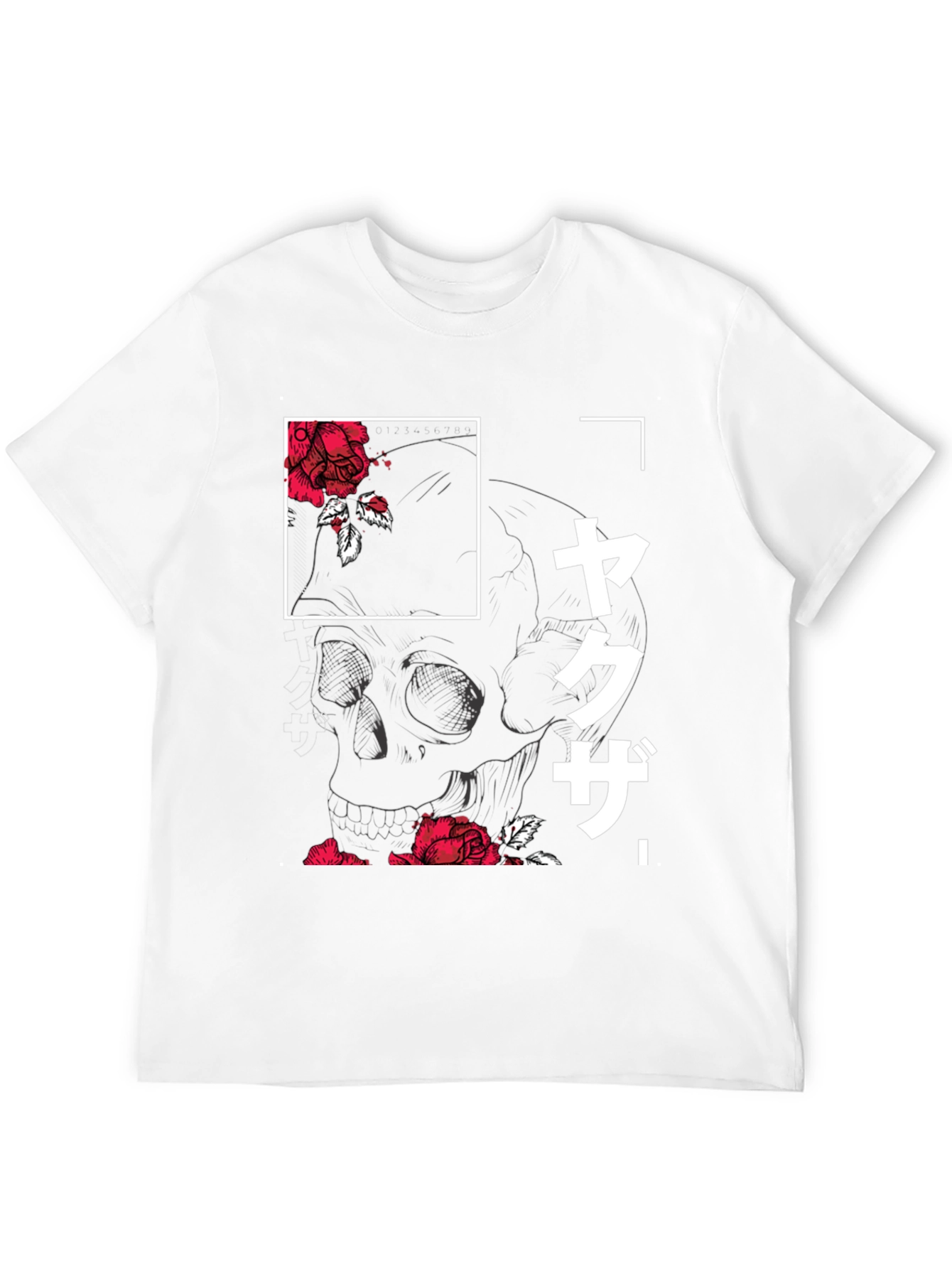Yakuza Skull & Roses Graphic T-Shirt