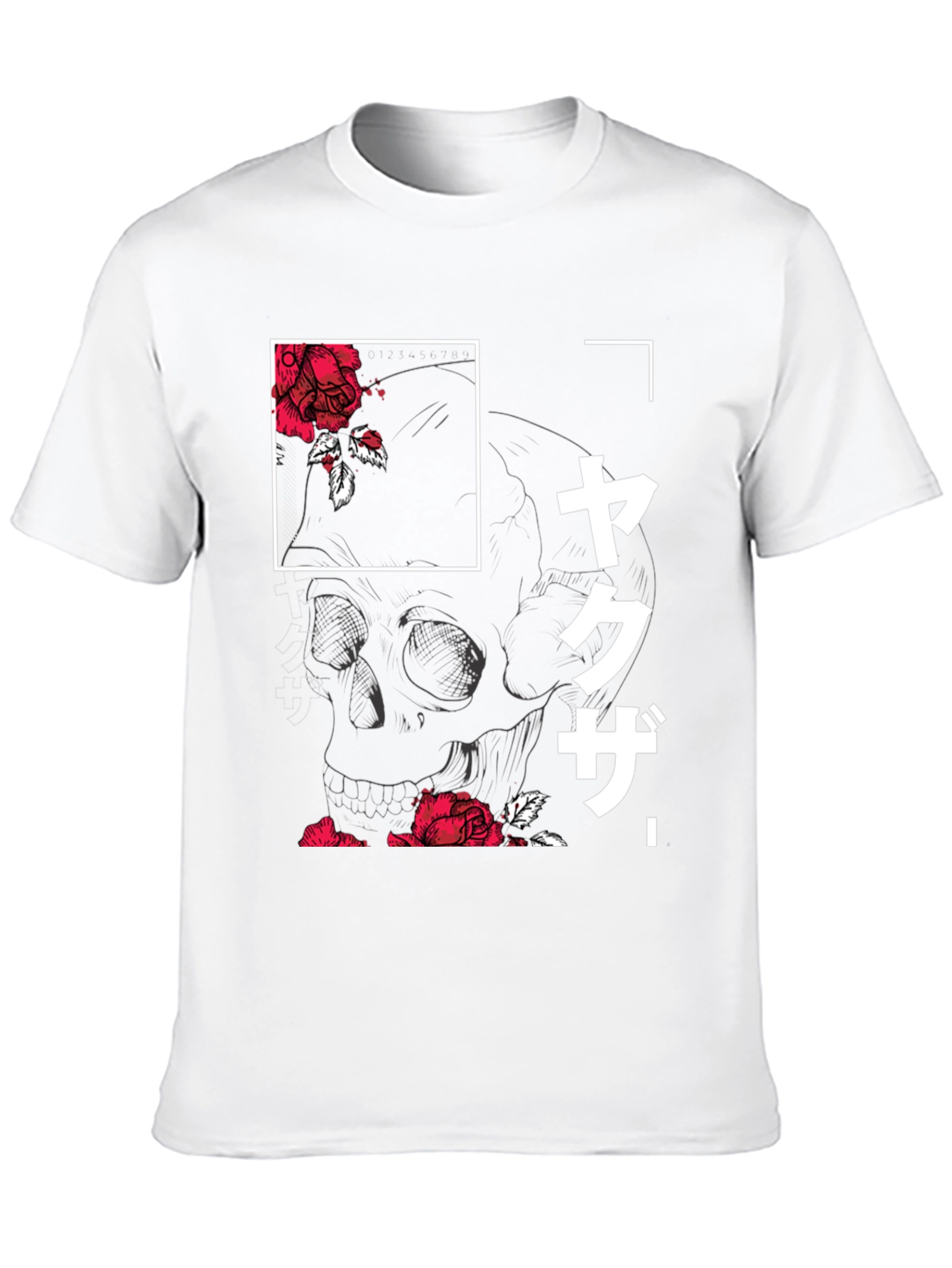 Yakuza Skull & Roses Graphic T-Shirt