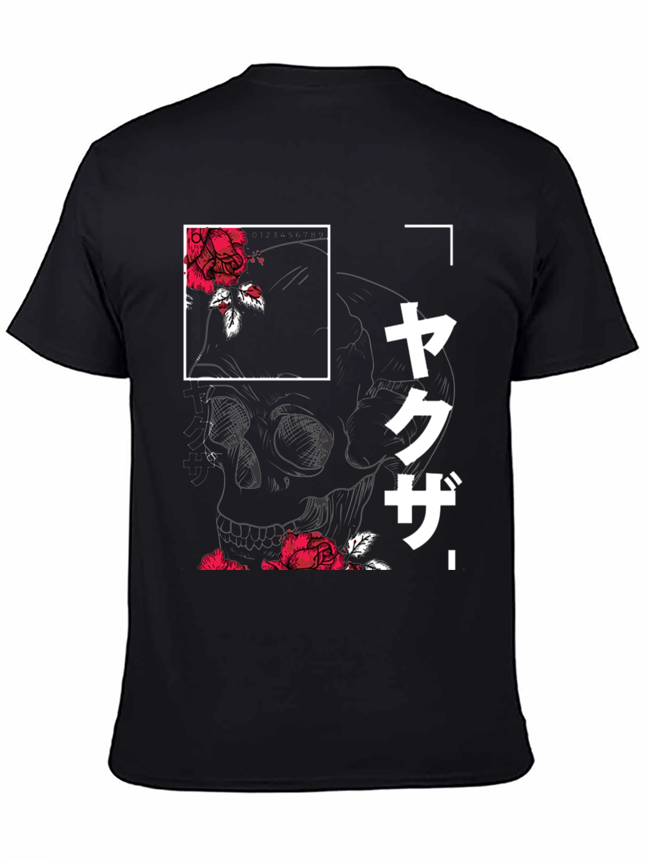 Yakuza Skull & Roses Graphic T-Shirt