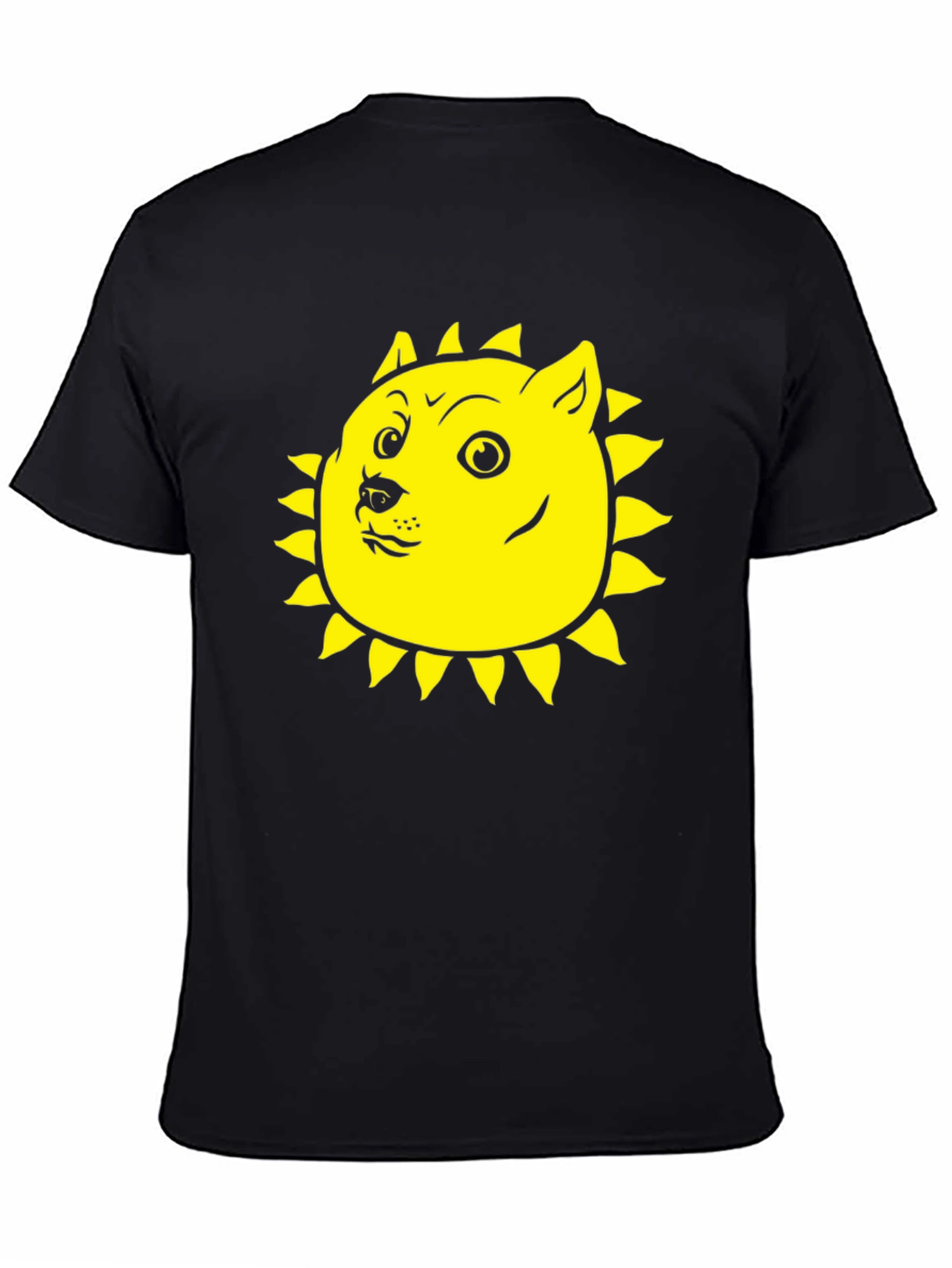 Doge Sun Black T-Shirt - Meme Apparel