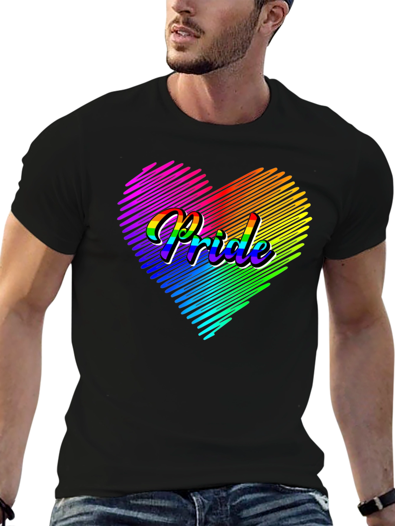 Pride Heart Graphic Tee - LGBTQ+ T-Shirt