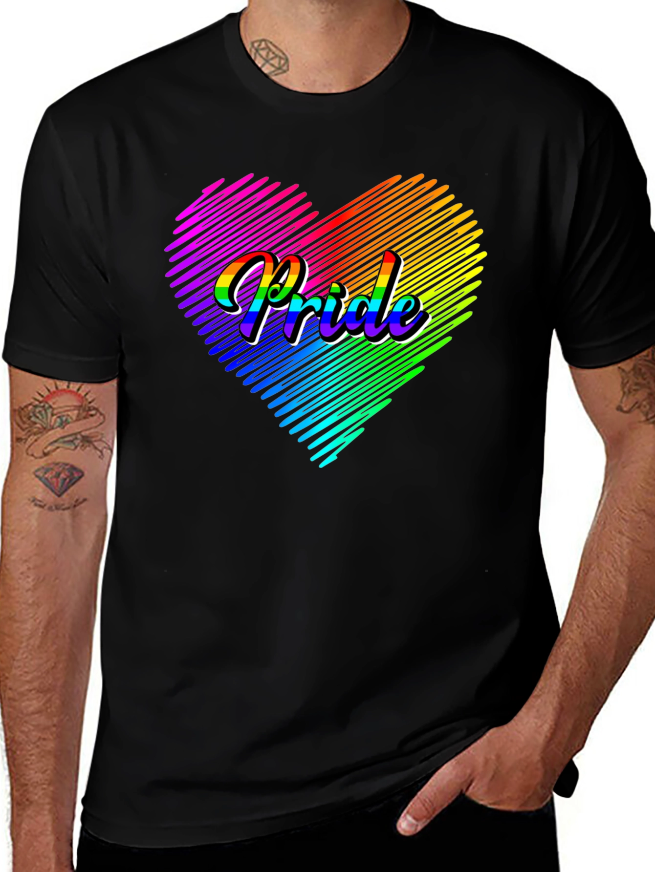 Pride Heart Graphic Tee - LGBTQ+ T-Shirt