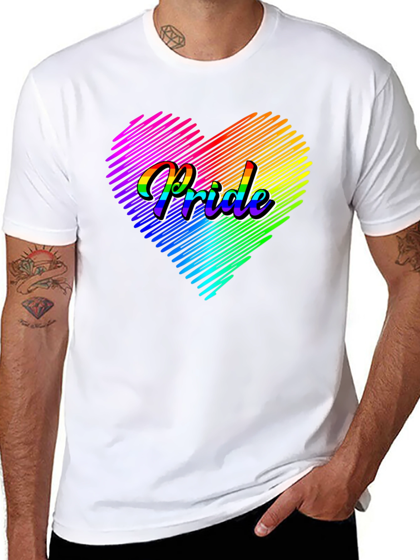 Pride Heart Graphic Tee - LGBTQ+ T-Shirt