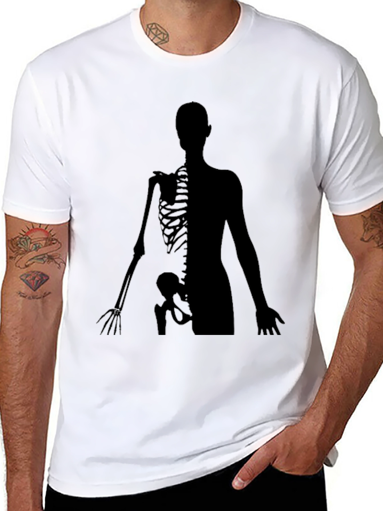 Anatomy Skeleton Graphic Tee - Mens Black T-Shirt