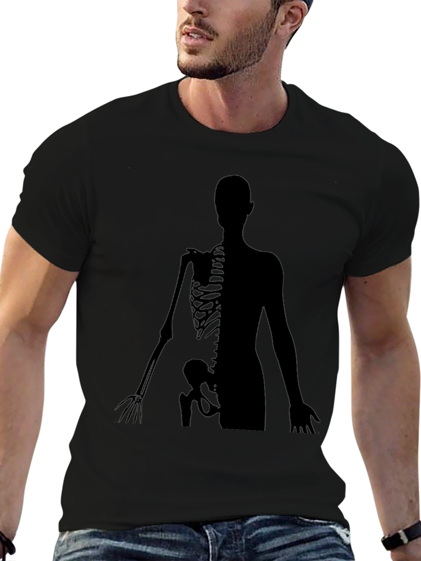 Anatomy Skeleton Graphic Tee - Mens Black T-Shirt