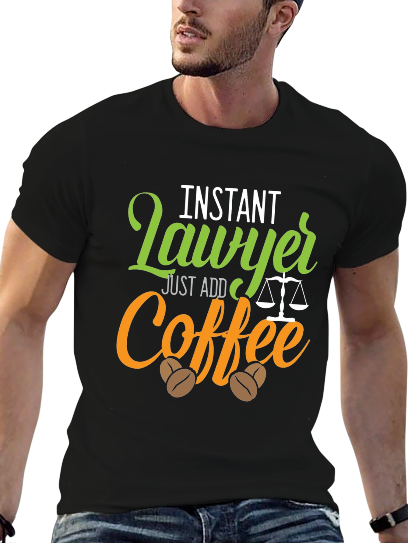 Instant Lawyer Just Add Coffee Graphic T-Shirt
