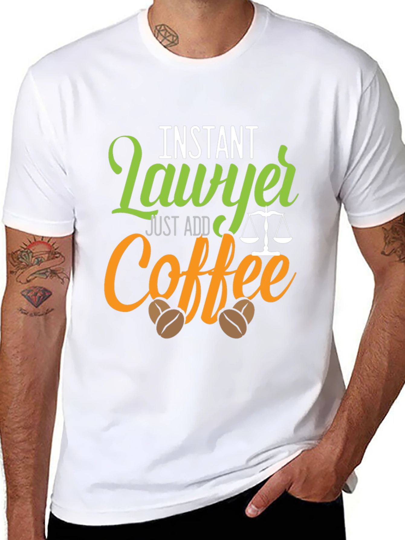Instant Lawyer Just Add Coffee Graphic T-Shirt