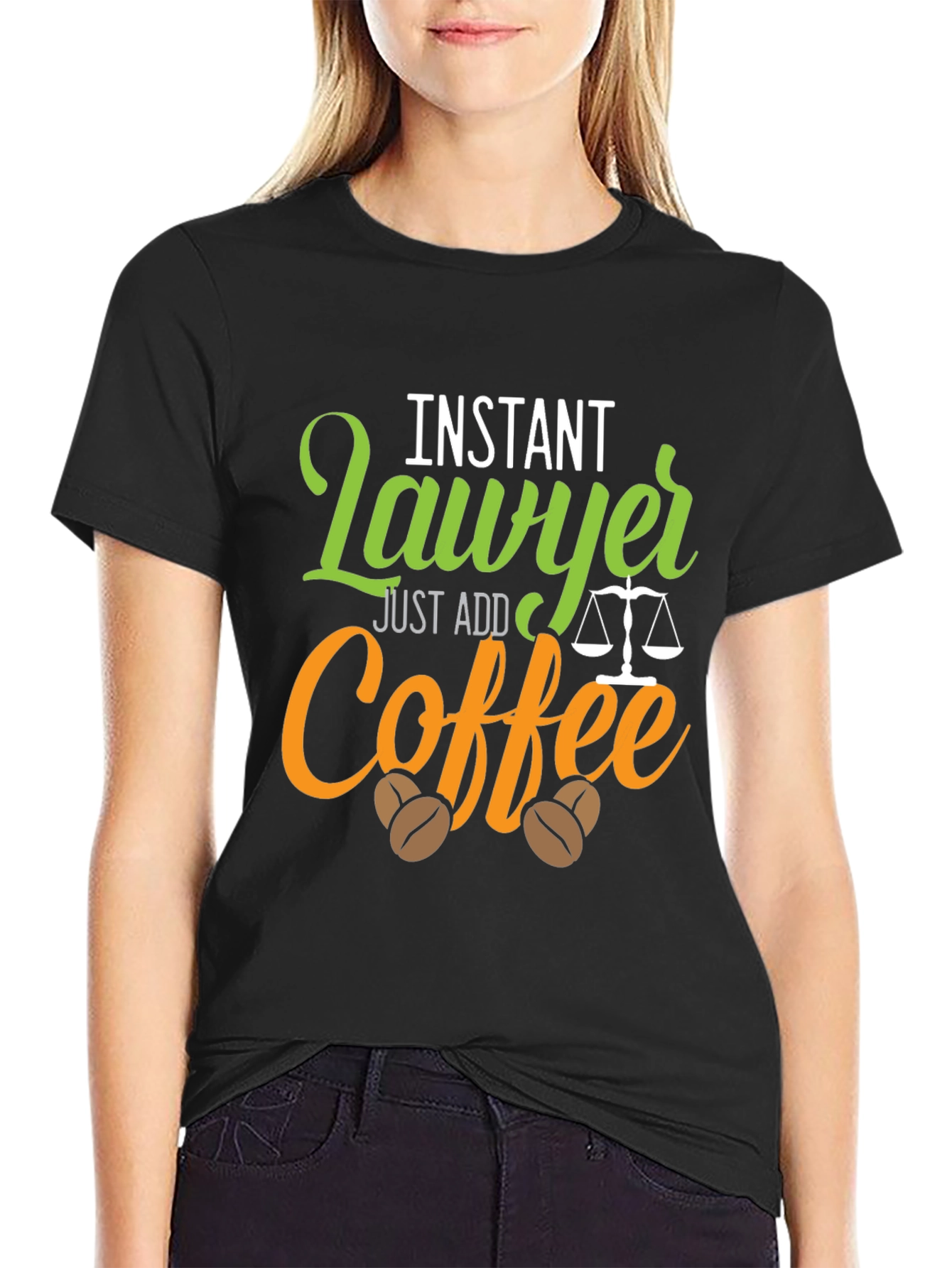 Instant Lawyer Just Add Coffee Graphic T-Shirt