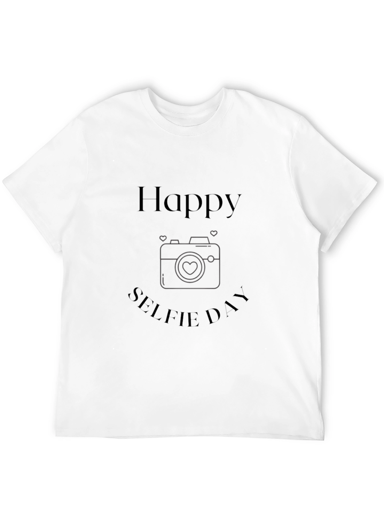 Happy Selfie Day Black T-Shirt