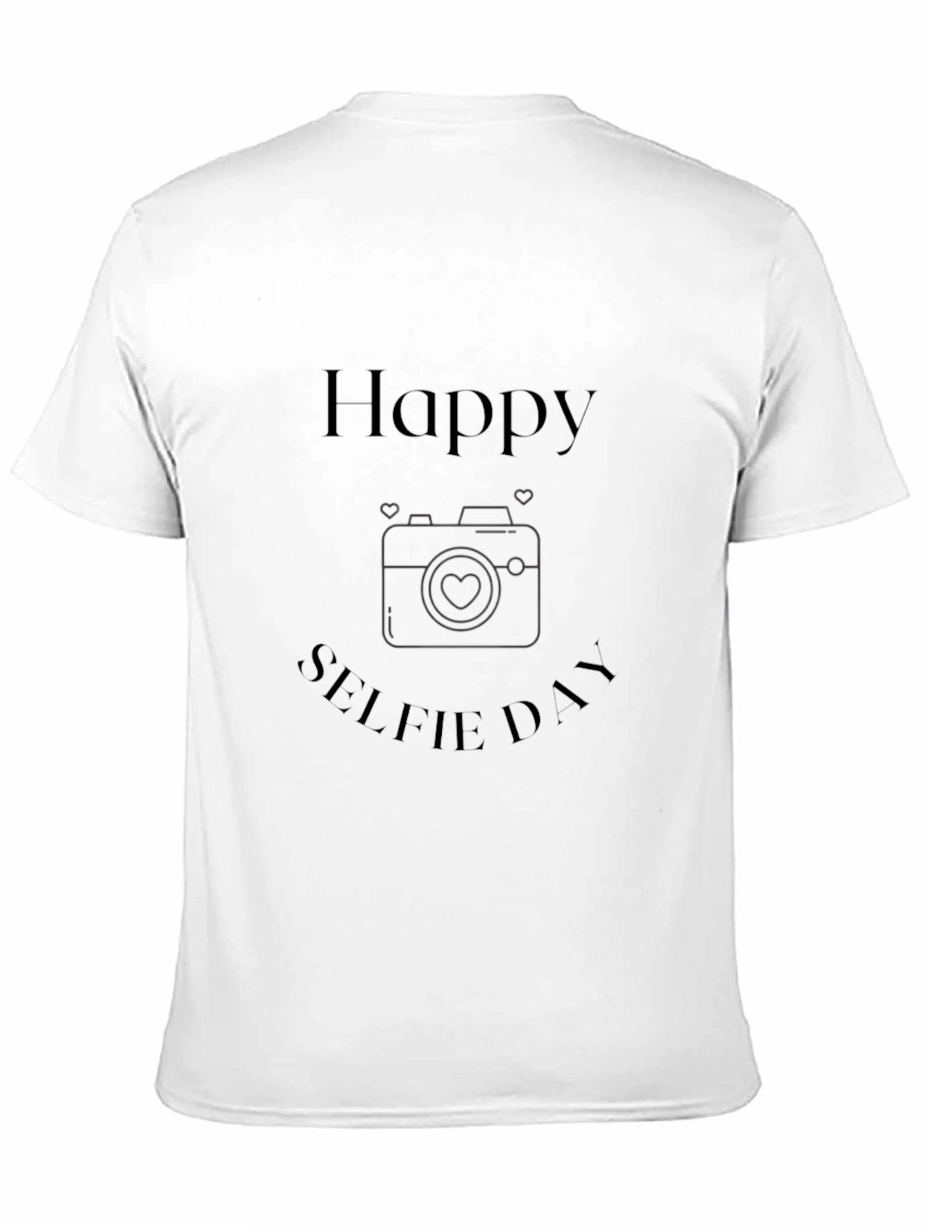 Happy Selfie Day Black T-Shirt