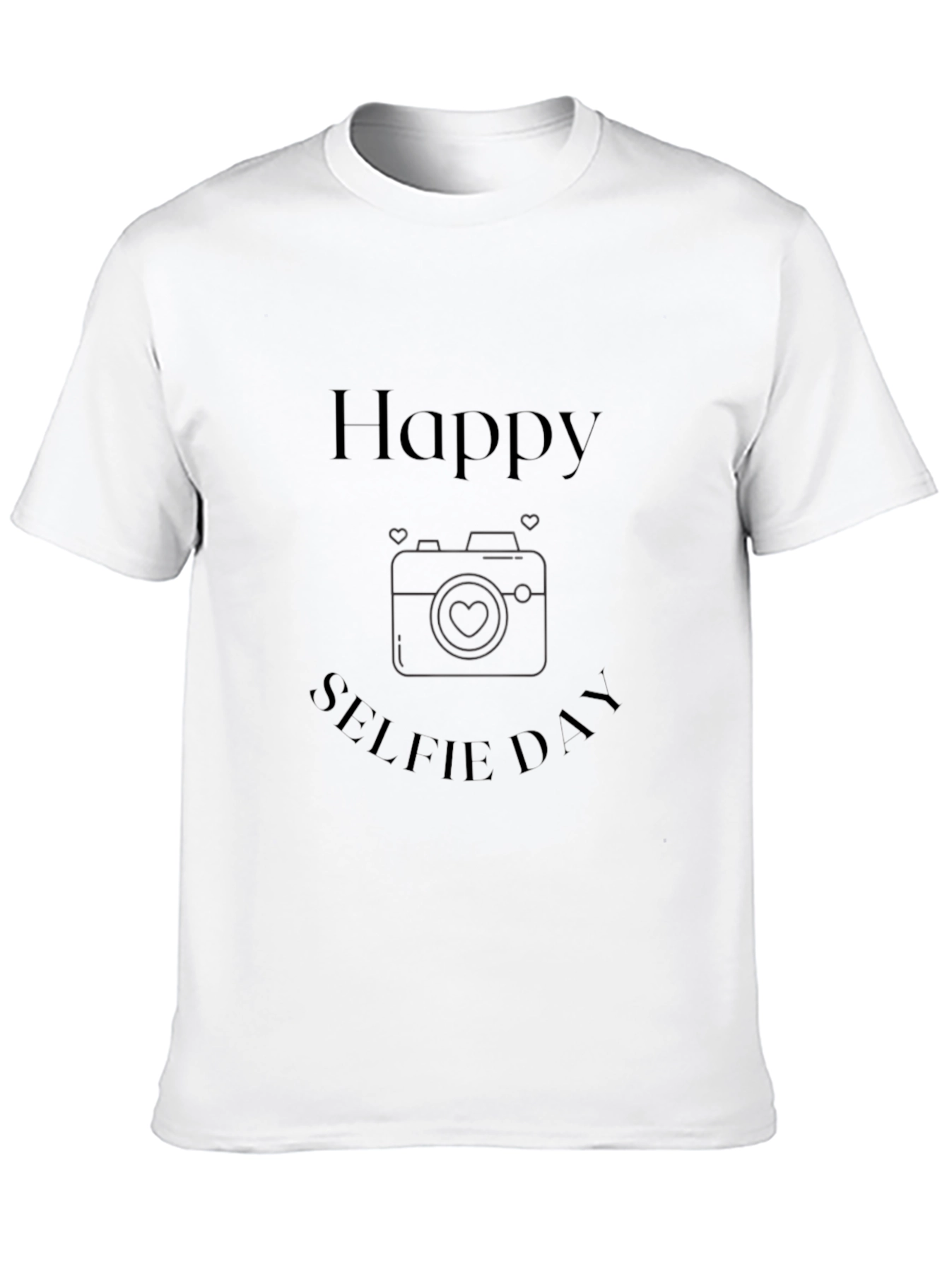 Happy Selfie Day Black T-Shirt