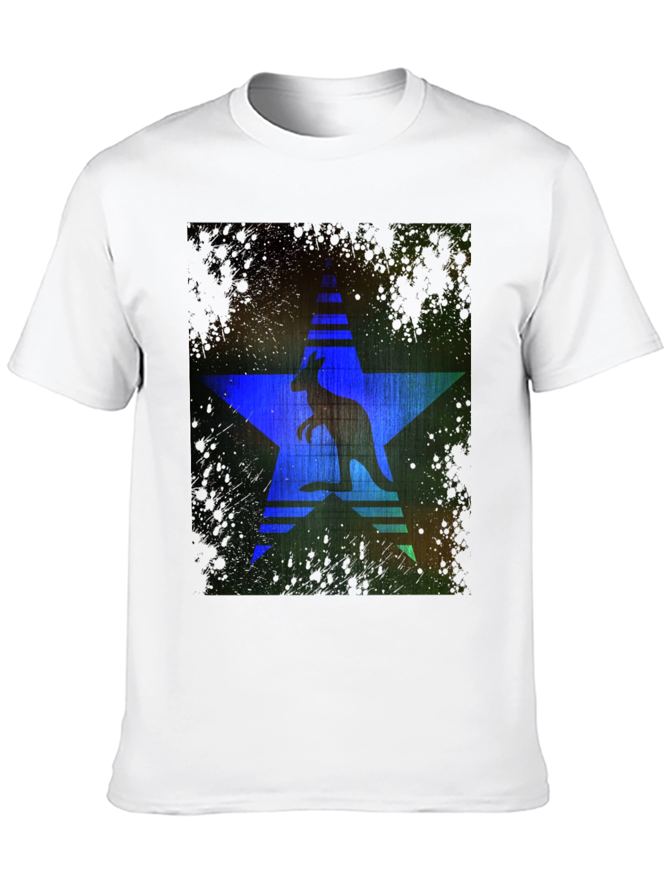 Kangaroo Star Graphic Print T-Shirt
