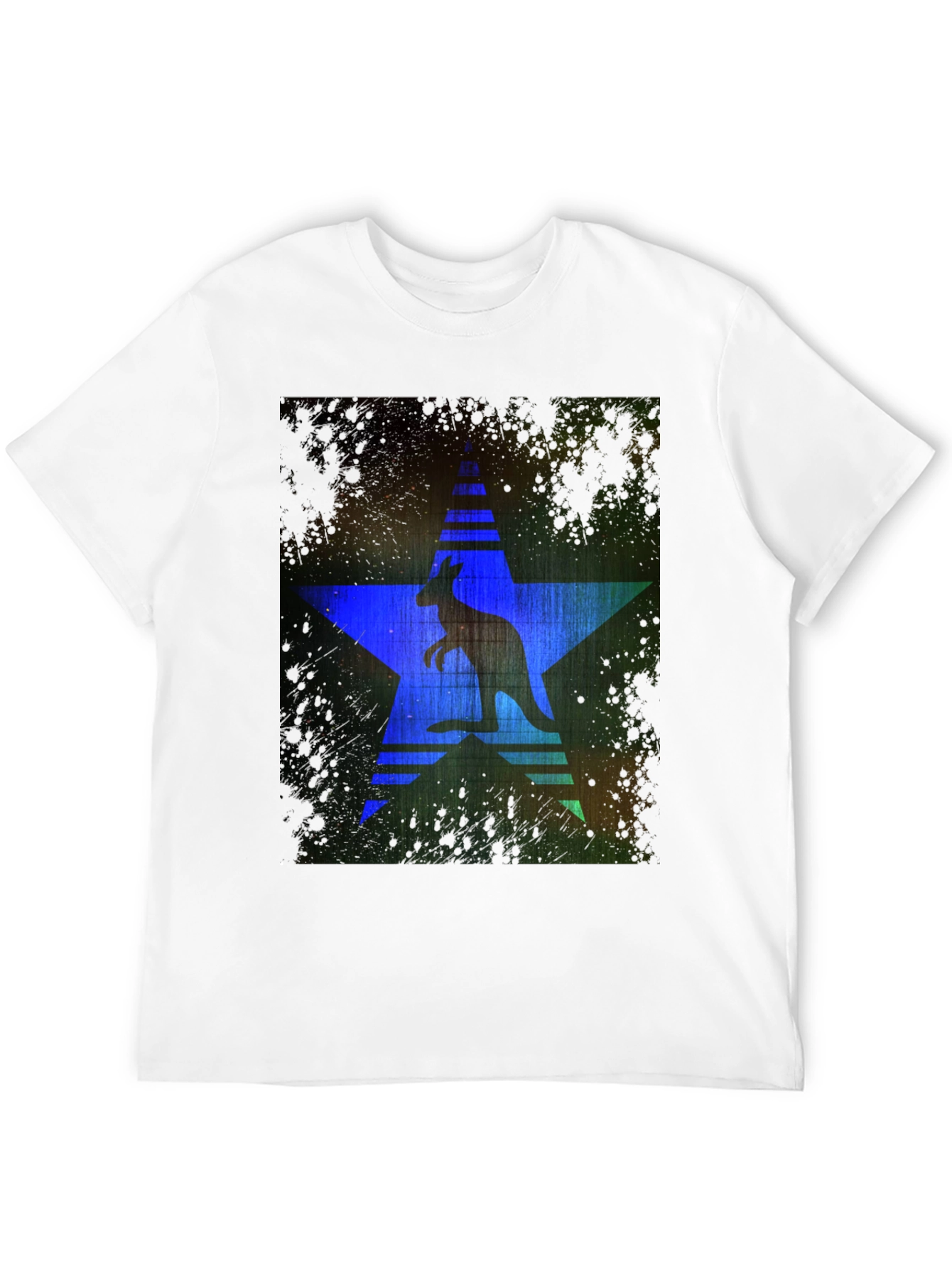 Kangaroo Star Graphic Print T-Shirt