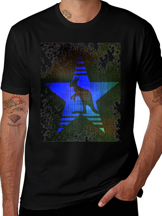 Kangaroo Star Graphic Print T-Shirt