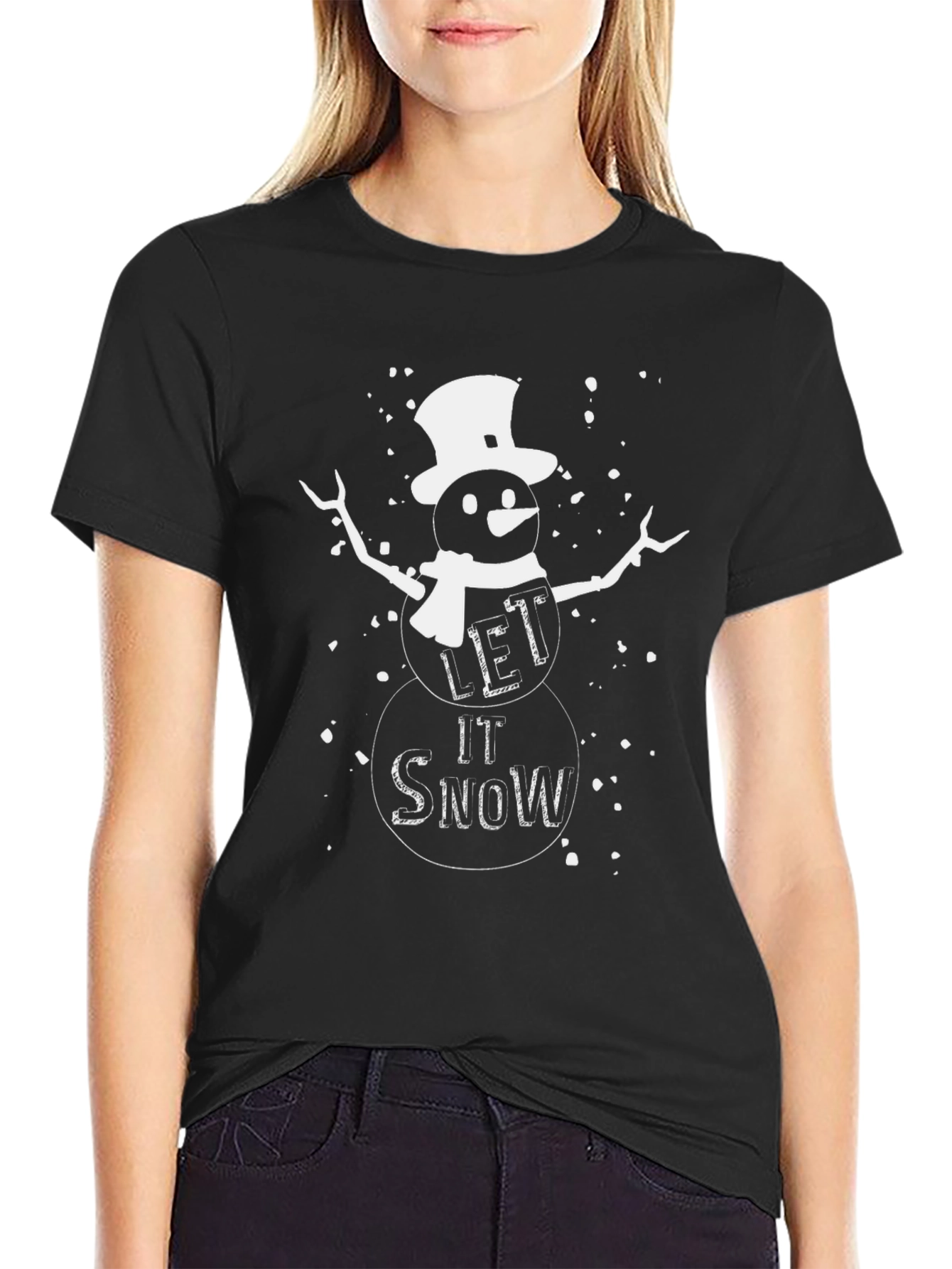 Let it Snow T-Shirt - Holiday Winter Snowman