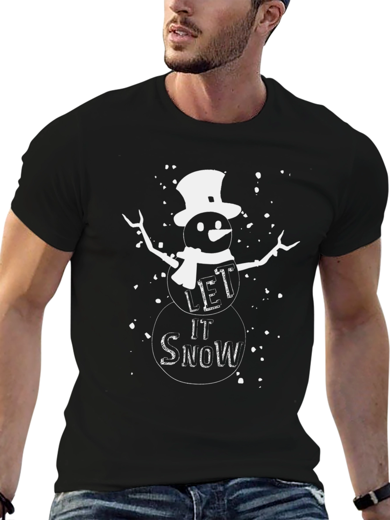 Let it Snow T-Shirt - Holiday Winter Snowman