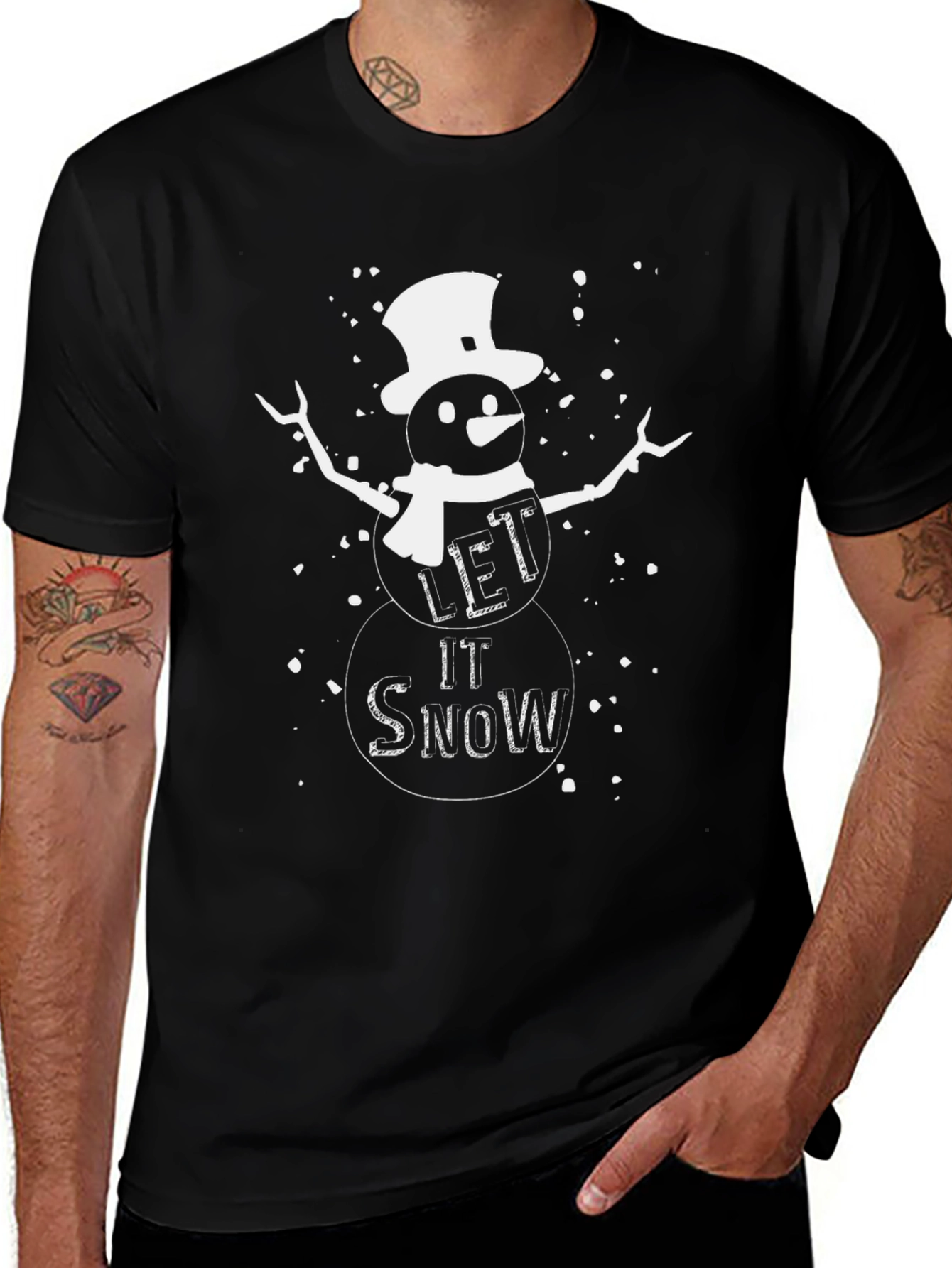 Let it Snow T-Shirt - Holiday Winter Snowman