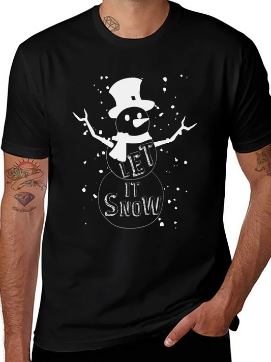 Let it Snow T-Shirt - Holiday Winter Snowman