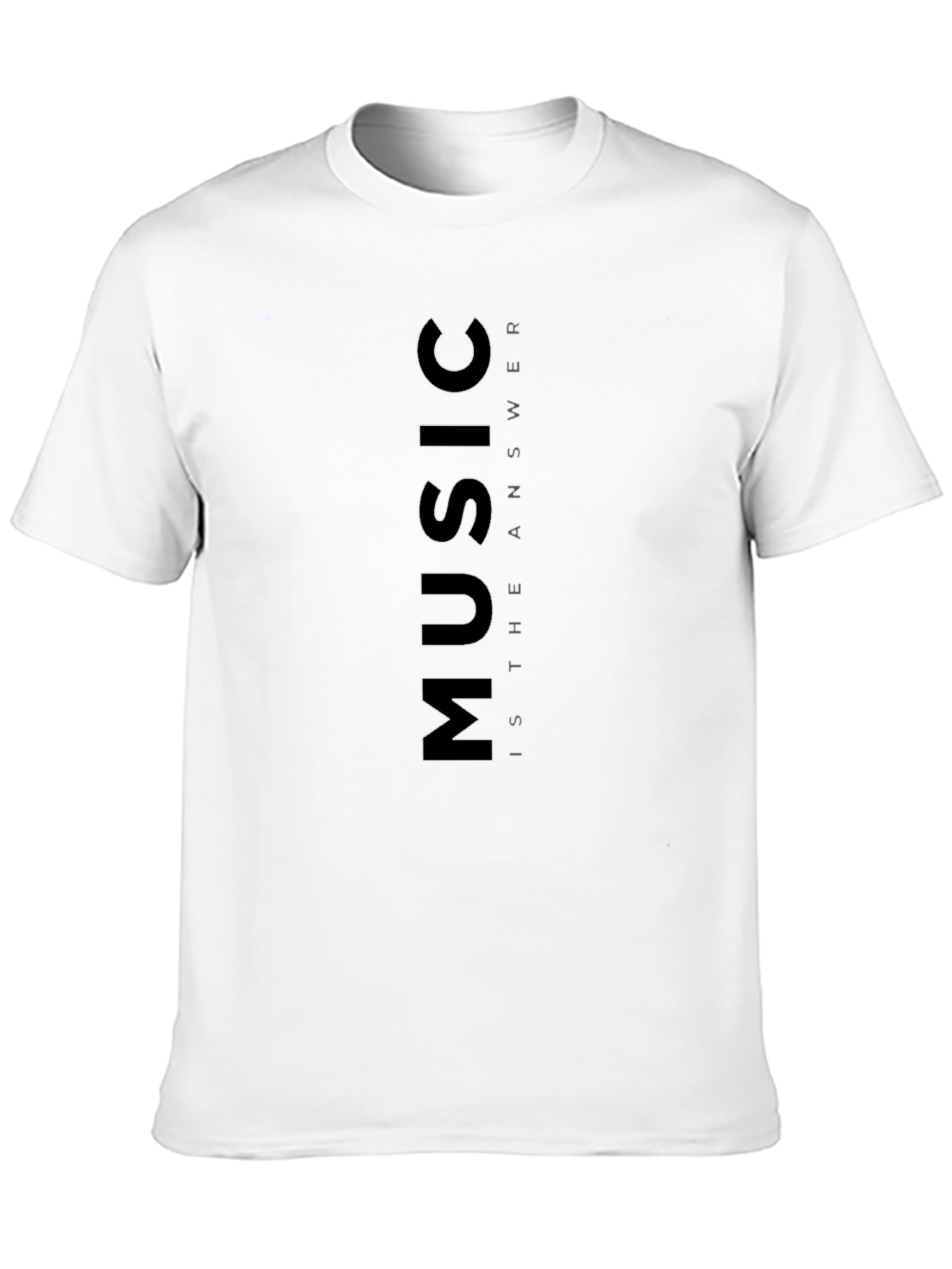 Music is the Answer Black Graphic T-Shirt