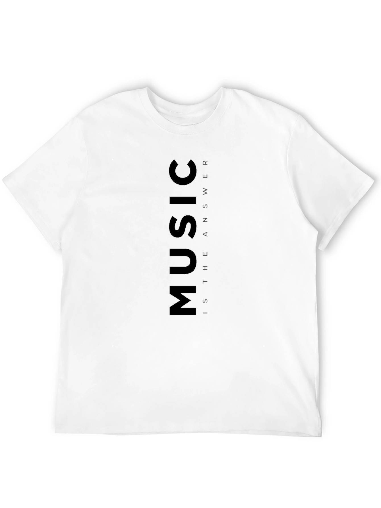 Music is the Answer Black Graphic T-Shirt