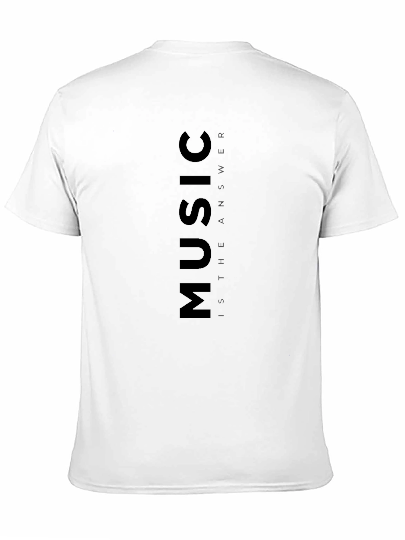 Music is the Answer Black Graphic T-Shirt