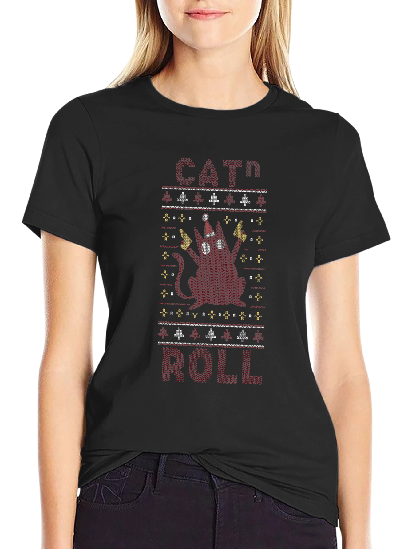 Cats Roll Christmas T-Shirt