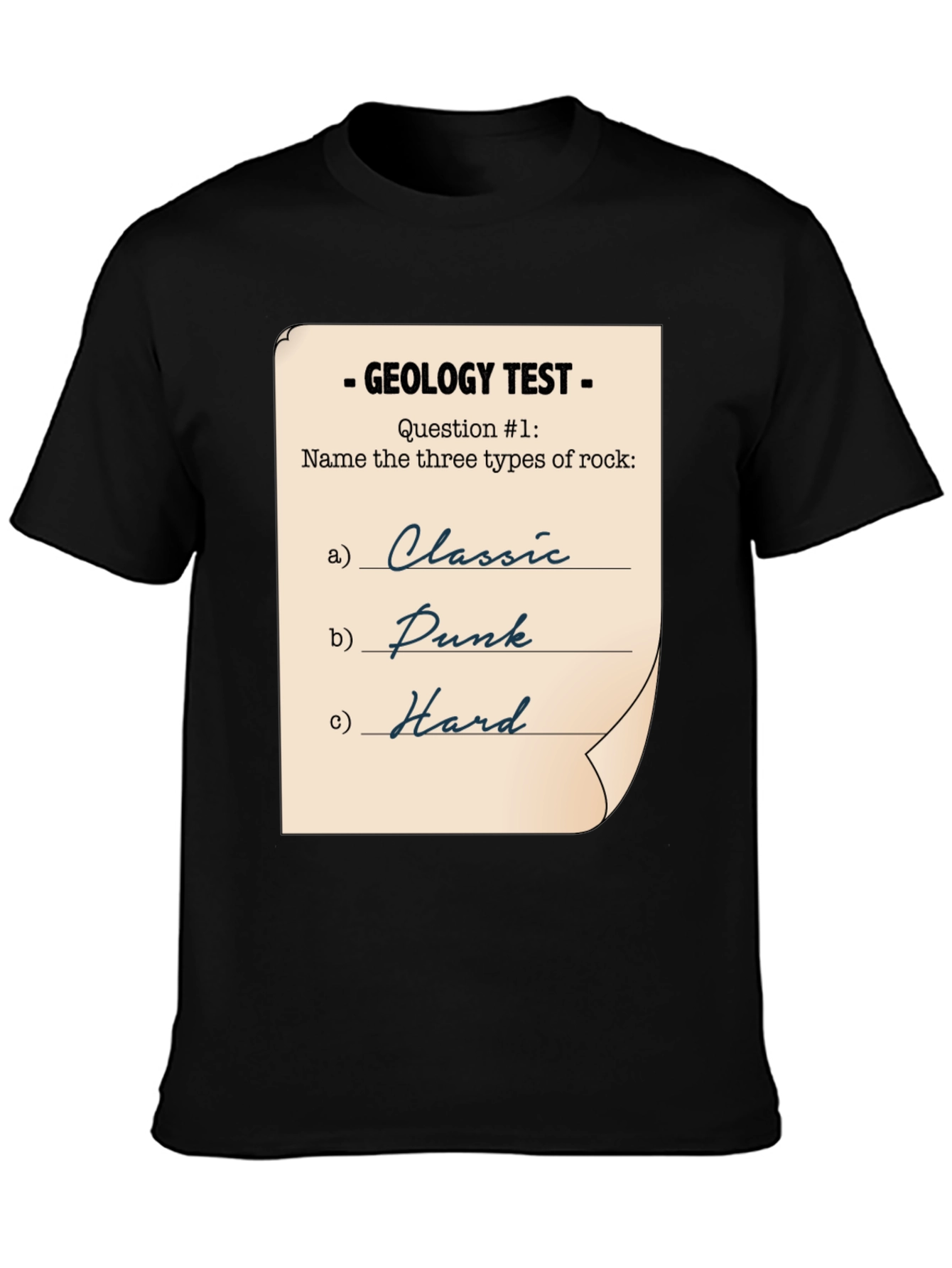 Geology Test Funny Rock Music T-Shirt