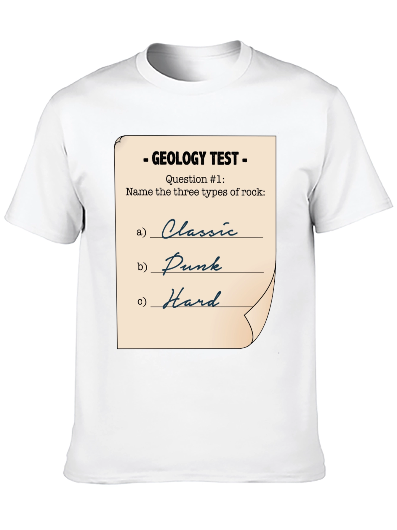 Geology Test Funny Rock Music T-Shirt