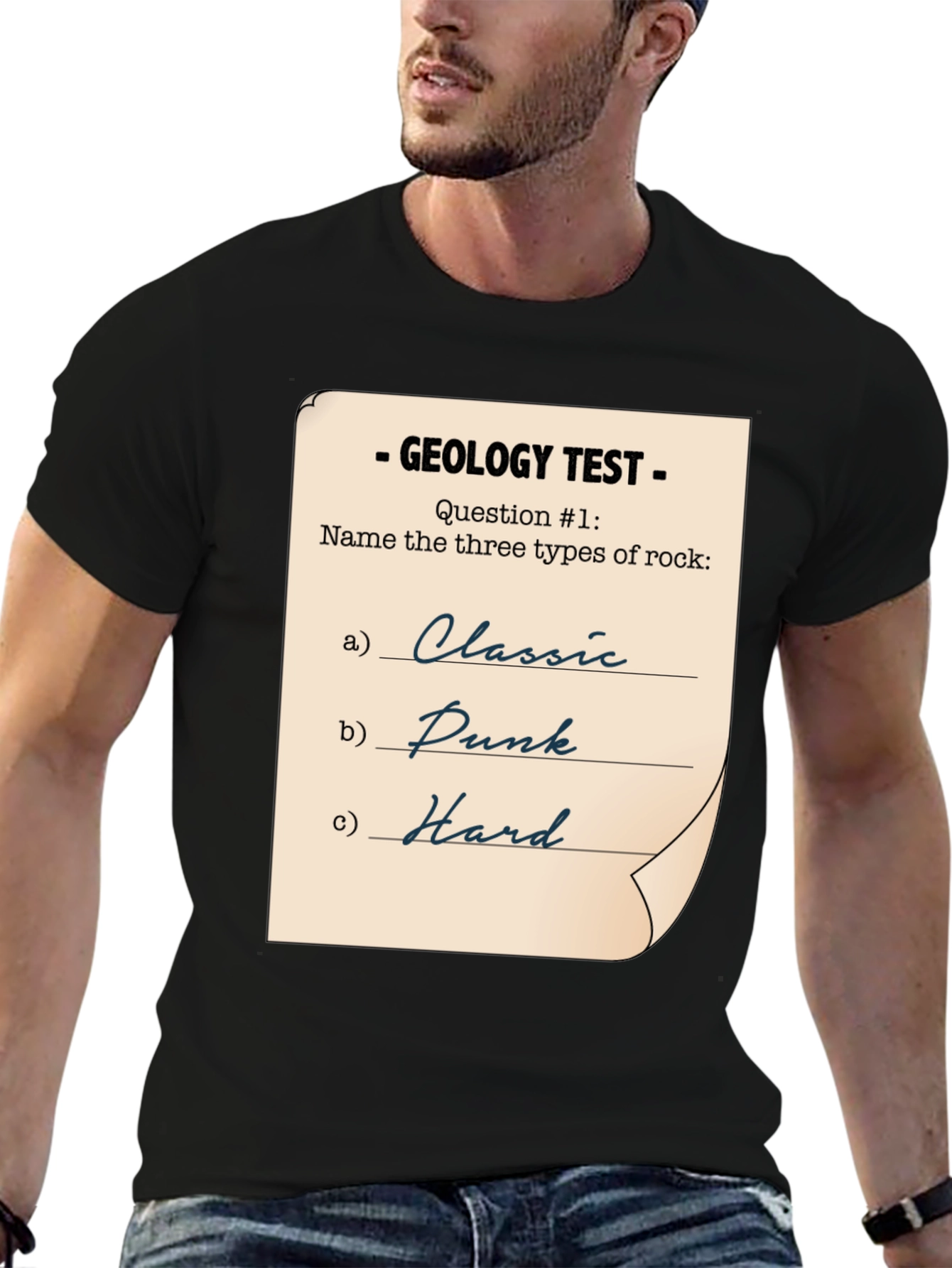 Geology Test Funny Rock Music T-Shirt