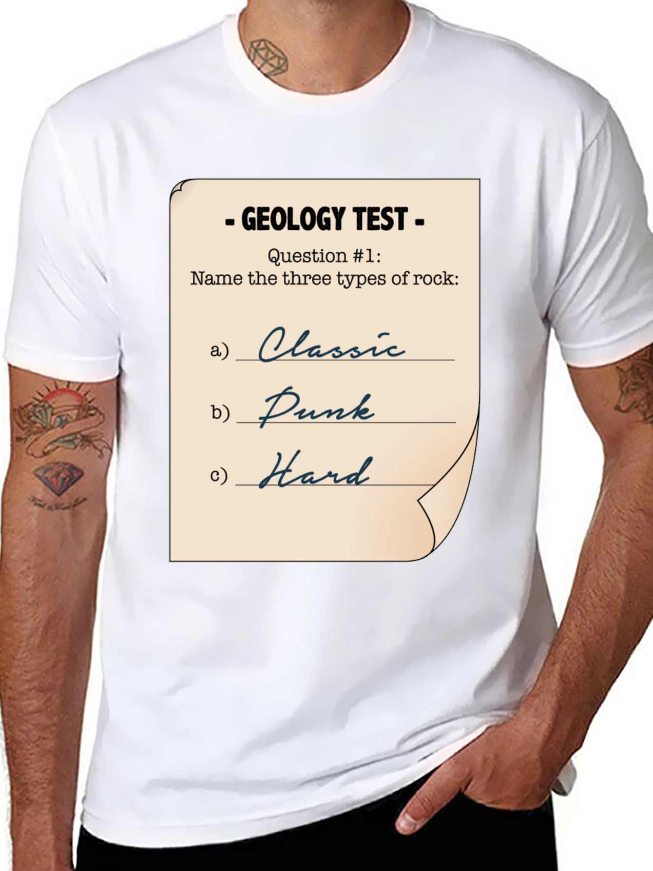 Geology Test Funny Rock Music T-Shirt